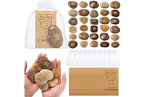 Roowest 30-Set Token of Appreciation Gift Tower with Inspiring Rocks, Thank You...