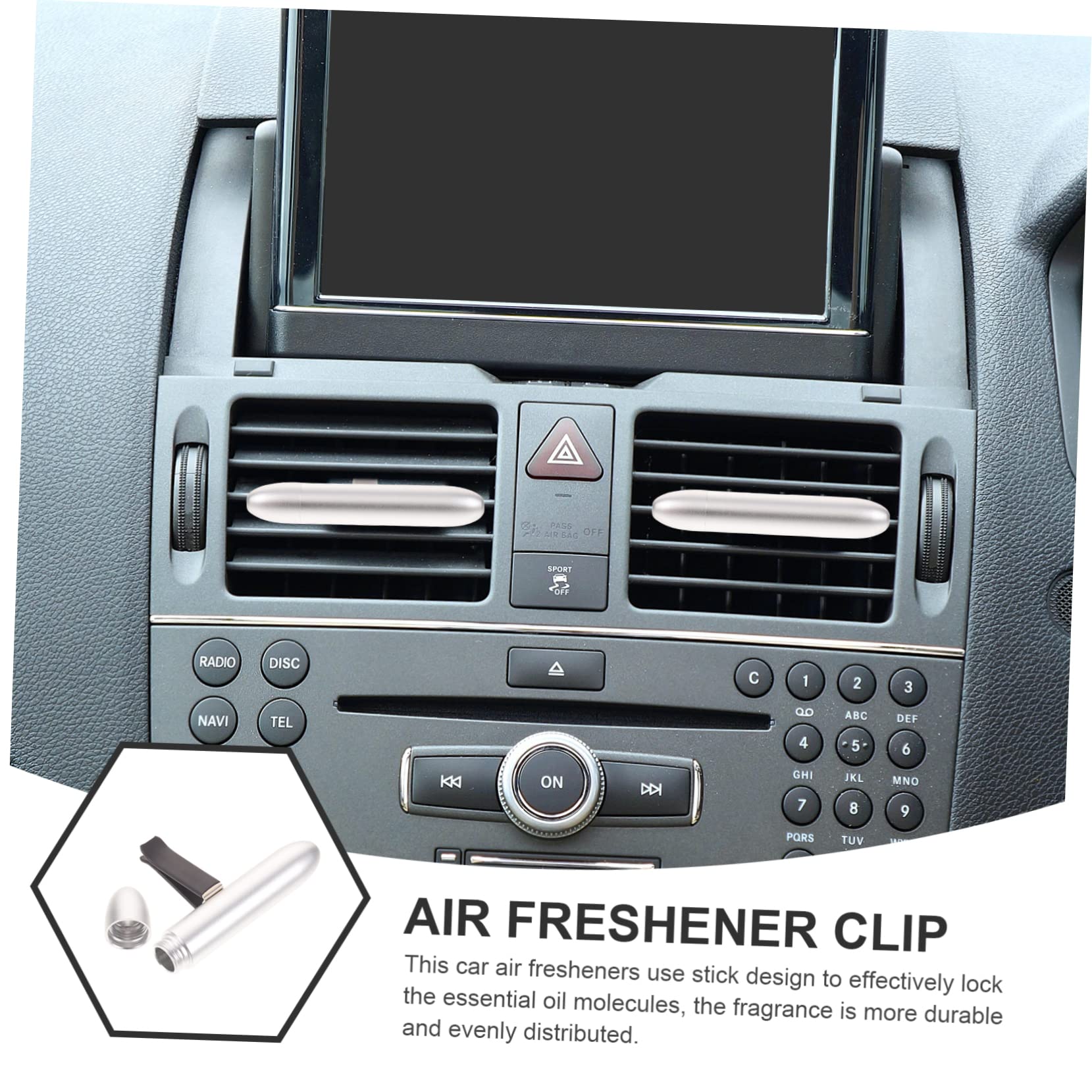 GLEAVI 5pezzi Diffusore Per Auto Clip Per Bocchetta Aria Diffusore Di Oli Essenziali Per Auto Con Design Forma Di Profumo Fresco e Duraturo