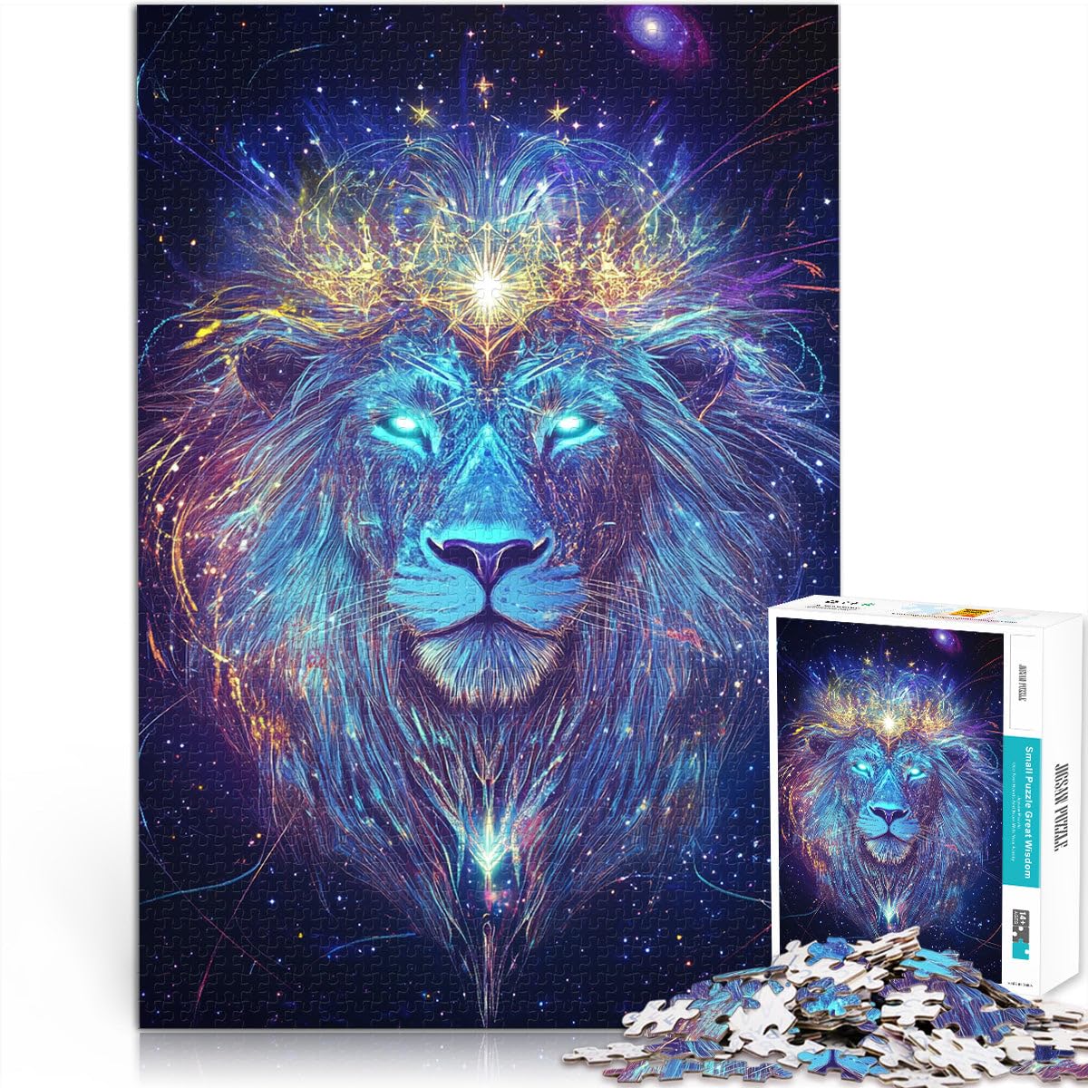 teenager Jigsaw Puzzles 1000 Pieces holy lion Family Activity 50x75cm Fun at Home Activities, Birthday Present,Travel Gifts, for and Age 14 Years Up