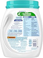 Vista 6 de All Mighty Pacs Detergente para Ropa Libre y Transparente Alivio de Olores, Envase, 56