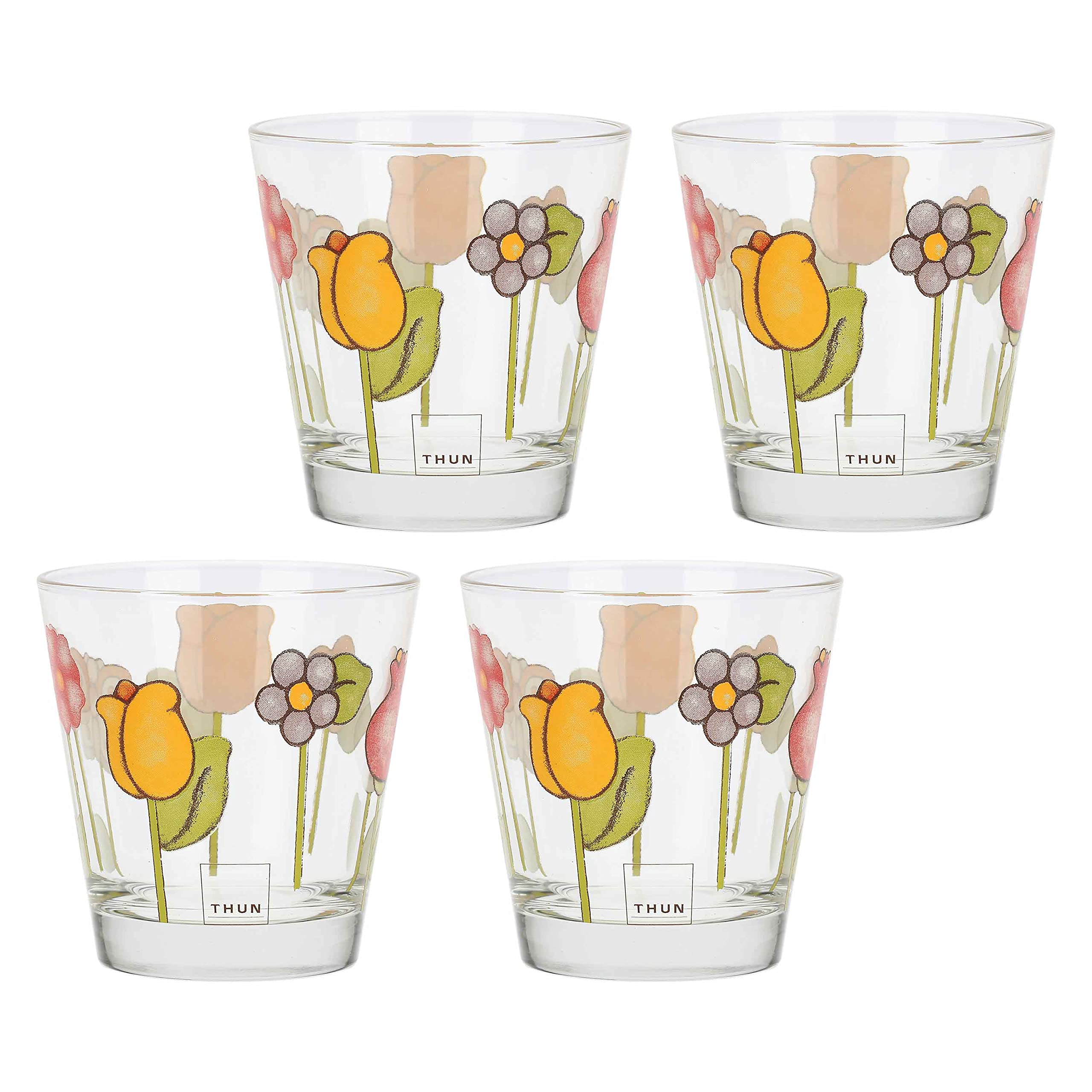 THUN - Set quatto Bicchieri Happy Country