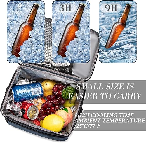 Miniatura 5 de TuErcao Bolsa enfriadora  A prueba de fugas, portátil, plegable, suave, hielera pequeña para playa, camping, viajes, enfriador para automóvil,