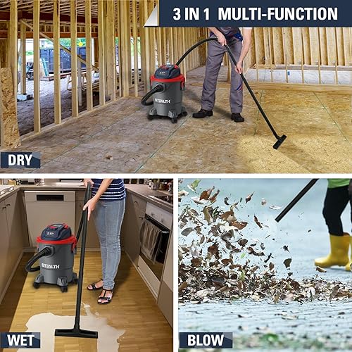 Miniatura 5 de Stealth Aspiradora húmeda 3 en 1, aspiradora portátil con soplador, manguera de 1-14 pulgadas, ECV05P1