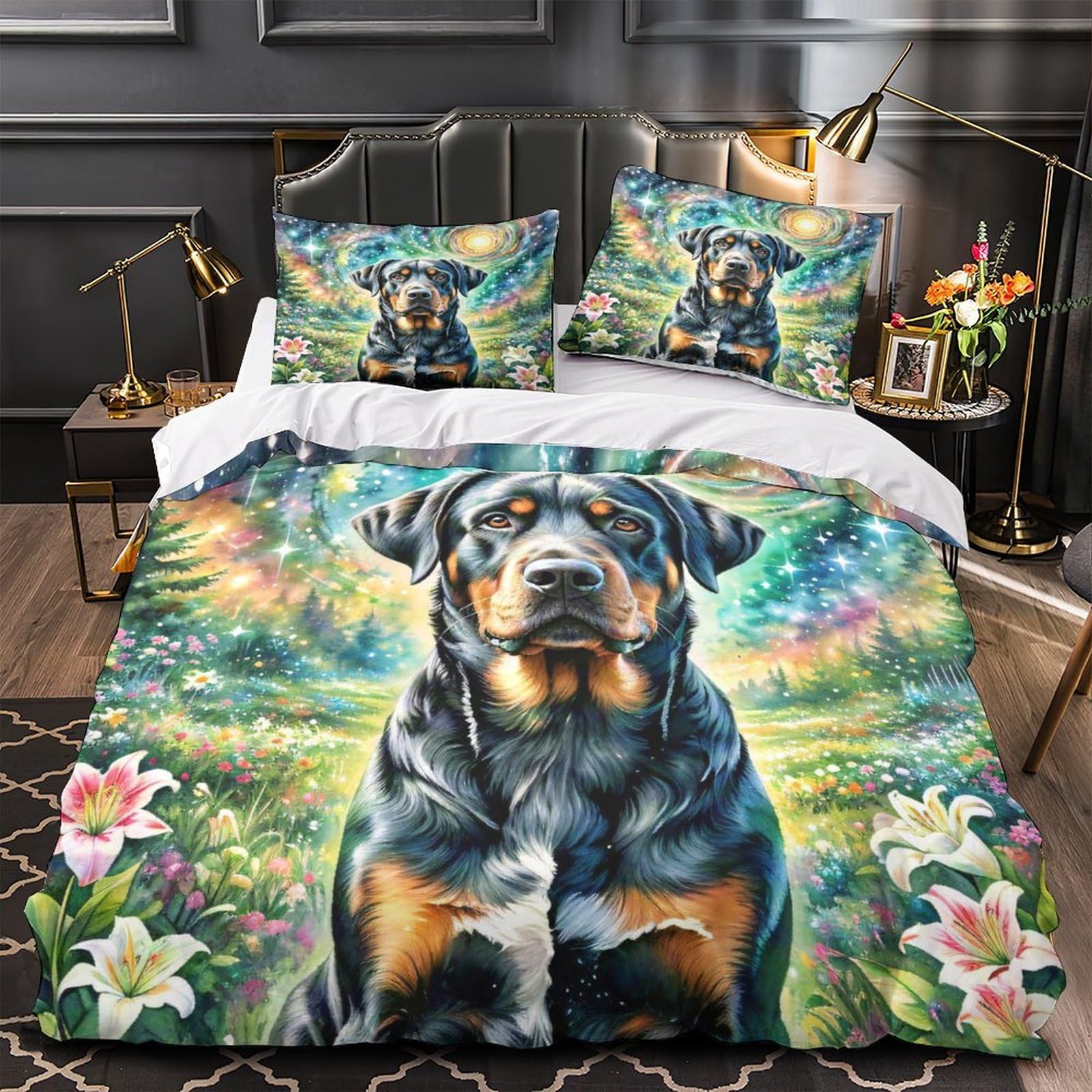 Ensemble de literie 3 pièces ultra doux et résistant Fantasy Cosmic 135x200