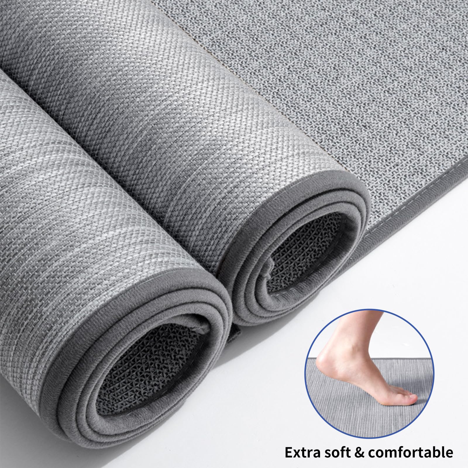 Kitchen Mats Sets, 2 Piece Absorbent Soft Low Pile Area Floor Rug - Image 4