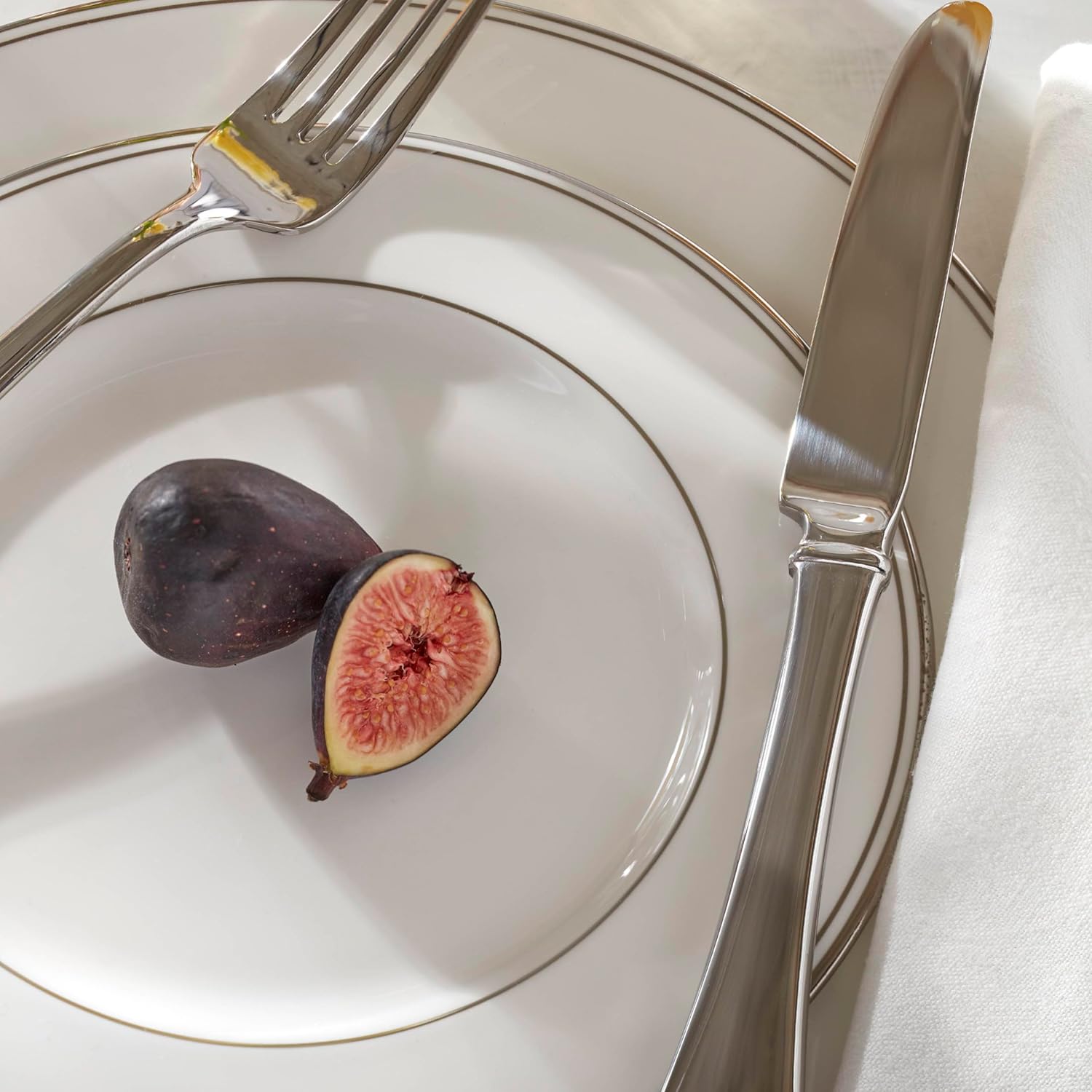 Lenox 895707 Federal Platinum 12-Piece Dinnerware Set, Service for 4