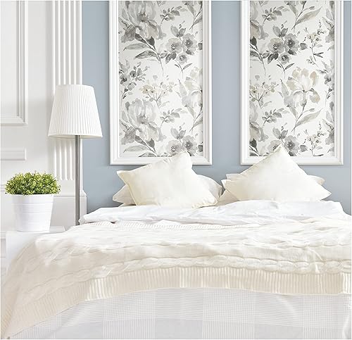 RoomMates RMK12297PL Iris - Papel tapiz para despegar y pegar, color gris RoomMates RMK12297PL Iris - Papel tapiz para despegar y pegar, color gris