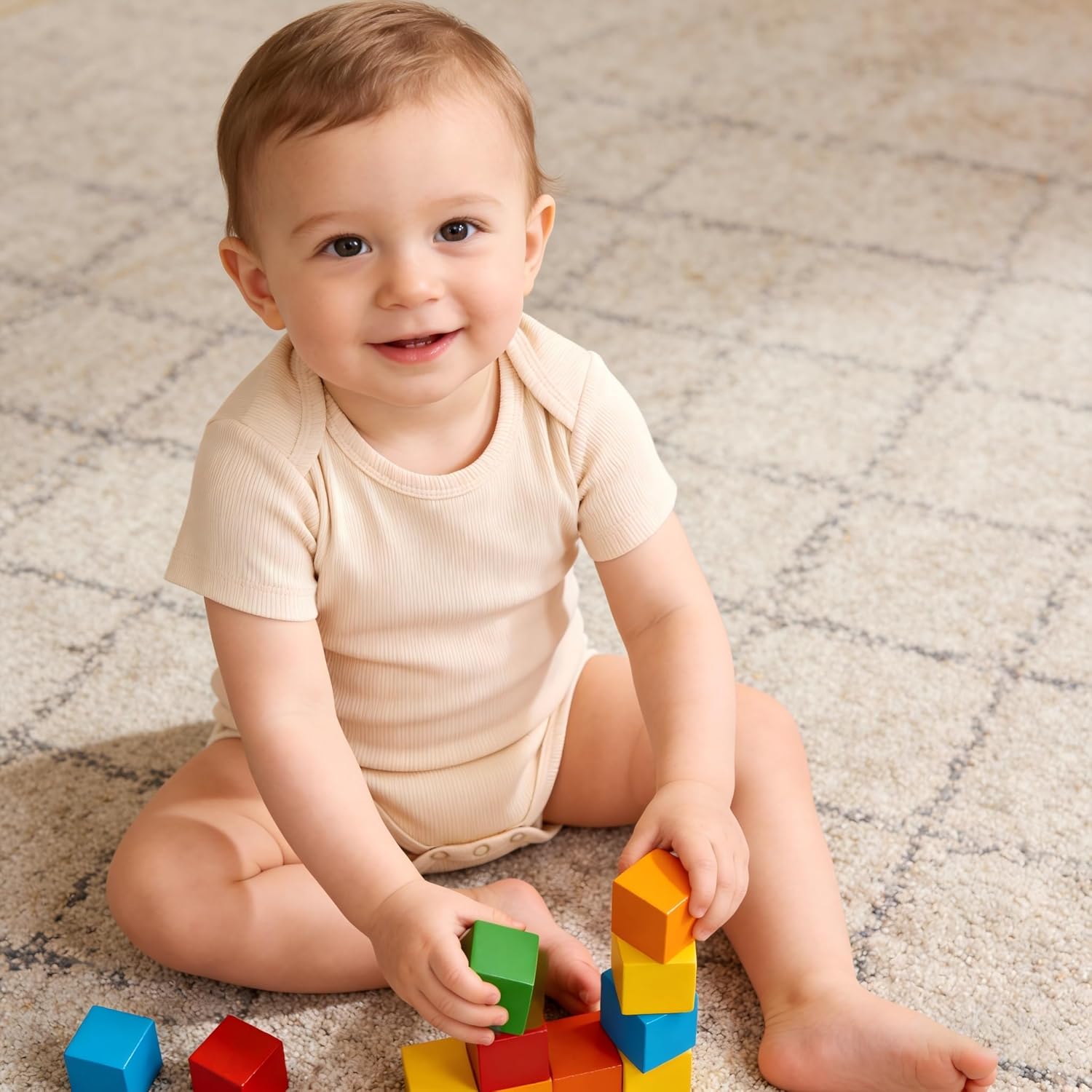 NMK 5-Pack Baby Rayon From Bamboo Bodysuit Boy Girl Clothes Soft Newborn Infant Outfit Short Sleeve Romper