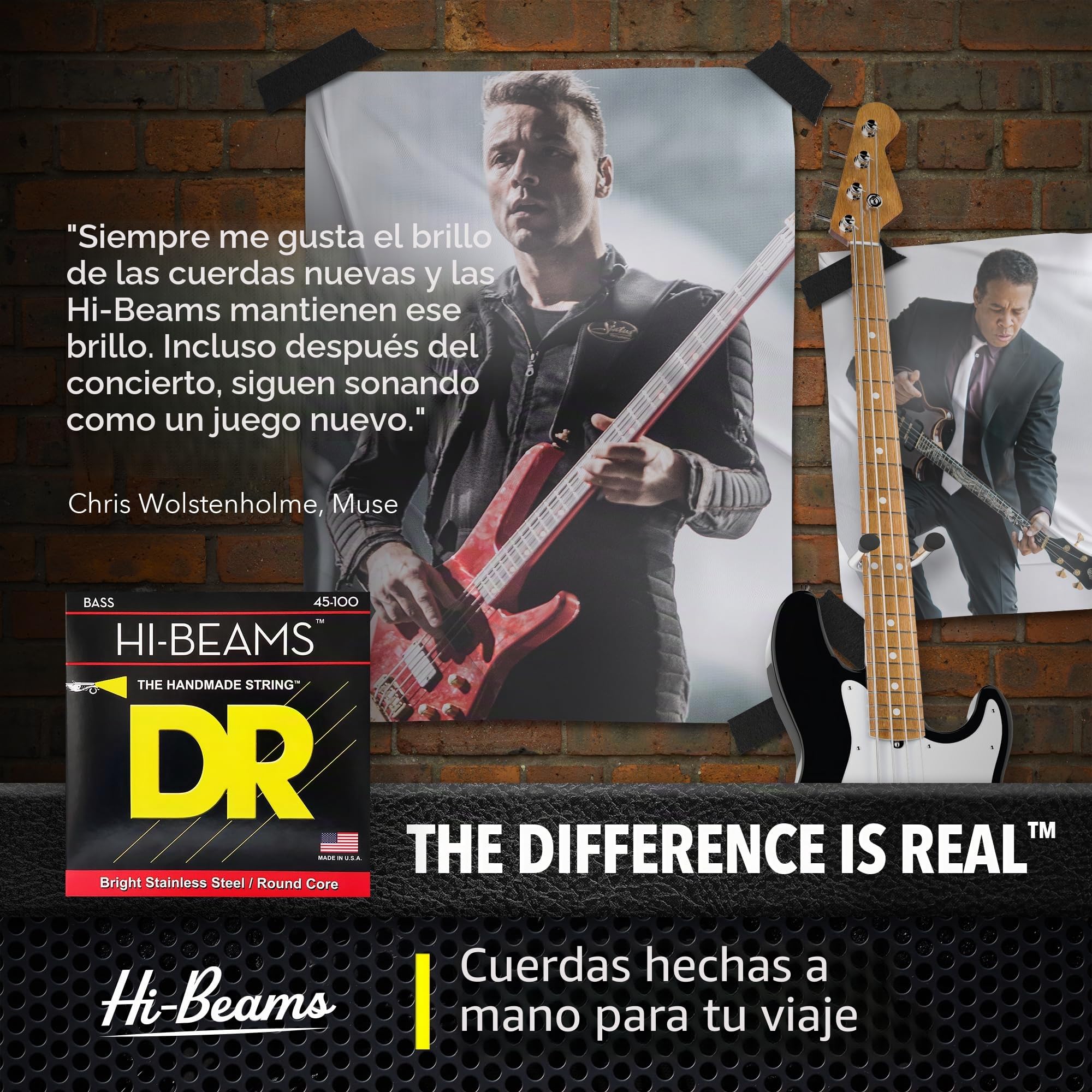 DR Strings Hi-Beam - Stainless Steel Round Core Lite 5 String 40-120
