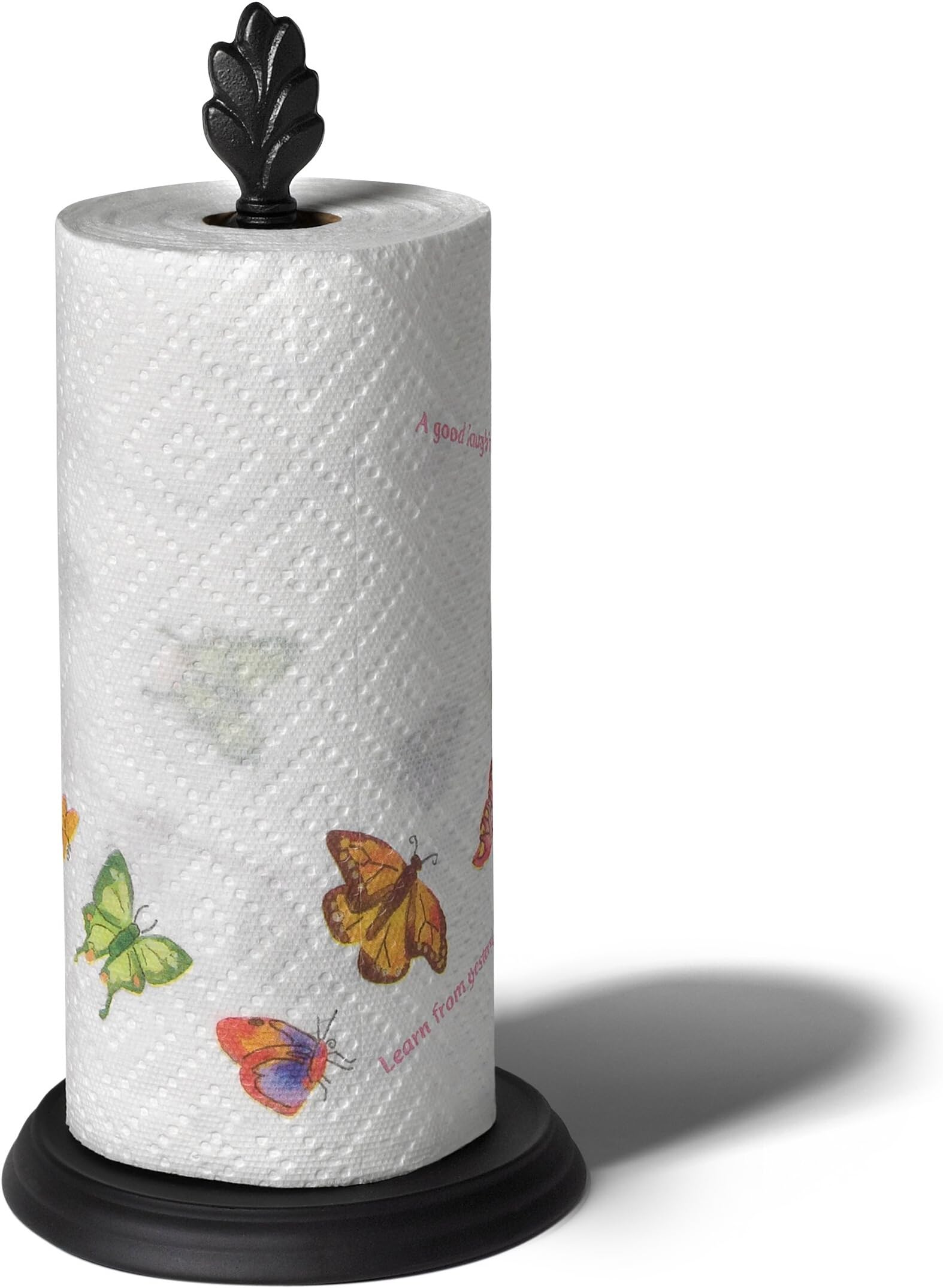 Leaf Paper Towel Holder in Black