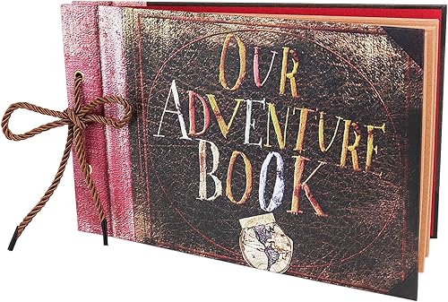 Miniatura 16 de Vienrose Álbum de fotos para álbumes de recortes, nuestro libro de aventuras, cartón, álbum de recortes con suministros para álbumes de recortes