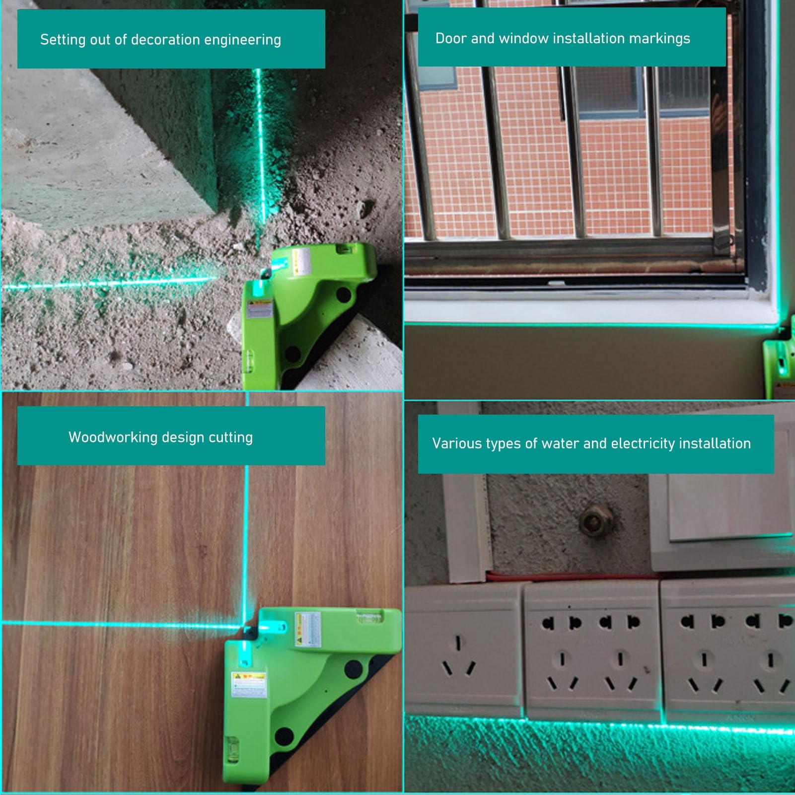 Nivel Láser De ángulo Recto, Nivelador Láser Verde Rojo De 90 Grados Nivel Láser Autonivelante, Herramienta De Haz Nivelador De Línea Láser De Nivel Cruzado Para Pared Para Colgar Cuadros De Construcc
