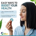 ALLBE Chelated Calcium, Magnésium & Capsules de zinc 90 Capsules - 400 mg de calcium, 200 mg de magnésium, 7.5 mg de zinc pour calme et soulagement – Zinc fabriqué au Canada & Supplément d'iode pour le soutien aux os et aux dents