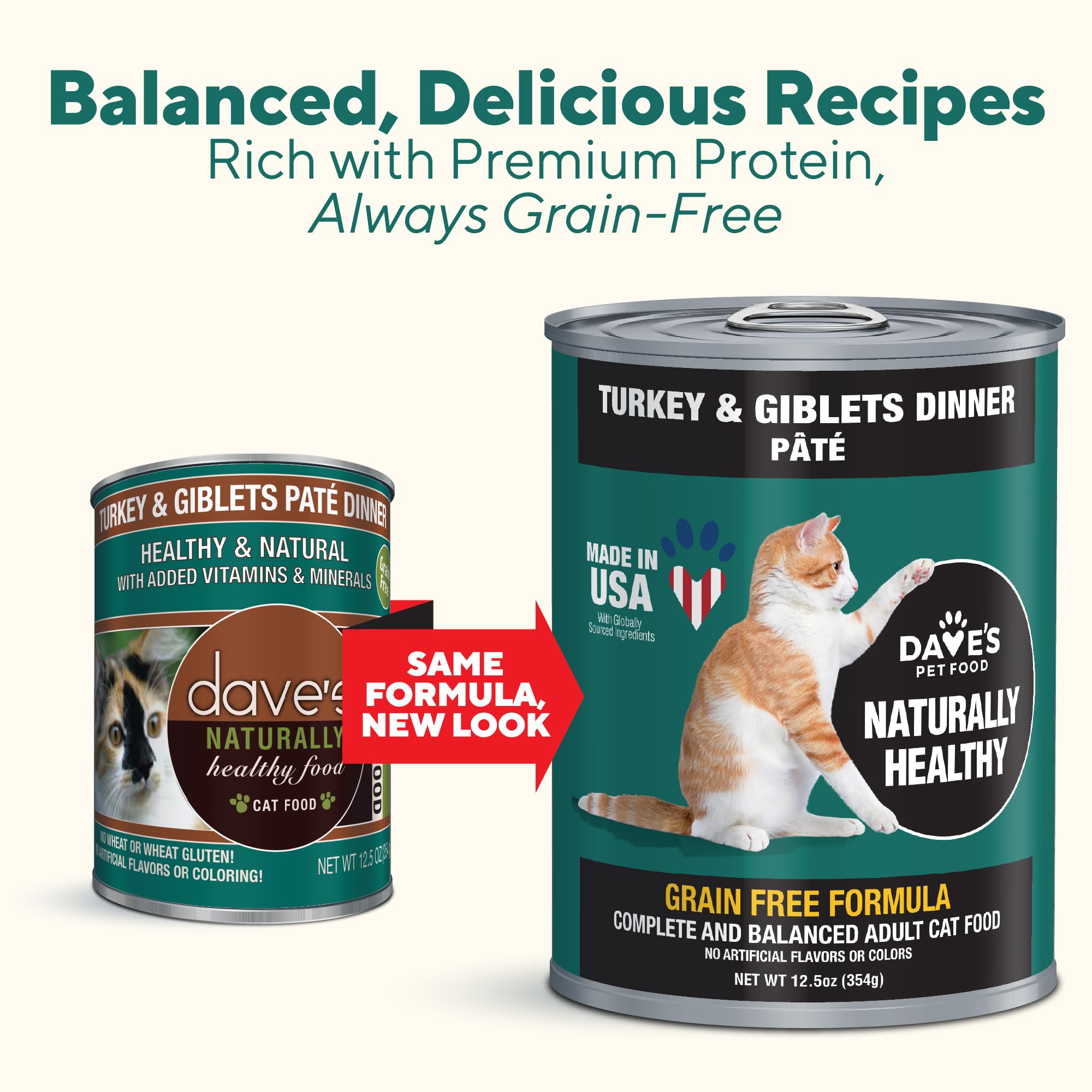 Daves Pet Food Grain Free Canned Cat Food Turkey Giblets