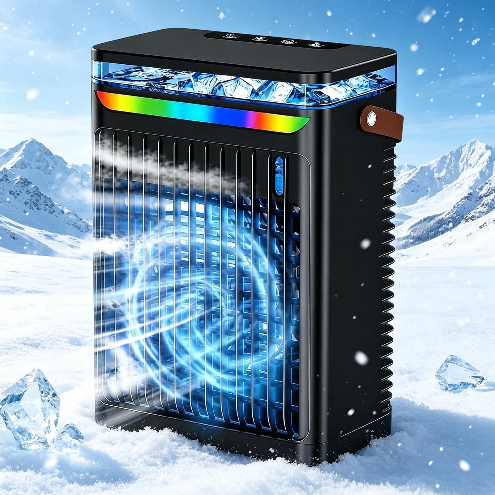 Ventilatore Portatile Nebulizzatore 6 Velocità Dispositivo Soffiante Da | Ventilatore Nebulizzatore Ad Acqua Con Serbatoio Da 800 Ml Per Camera Da , Casa, Ufficio, Campeggio,