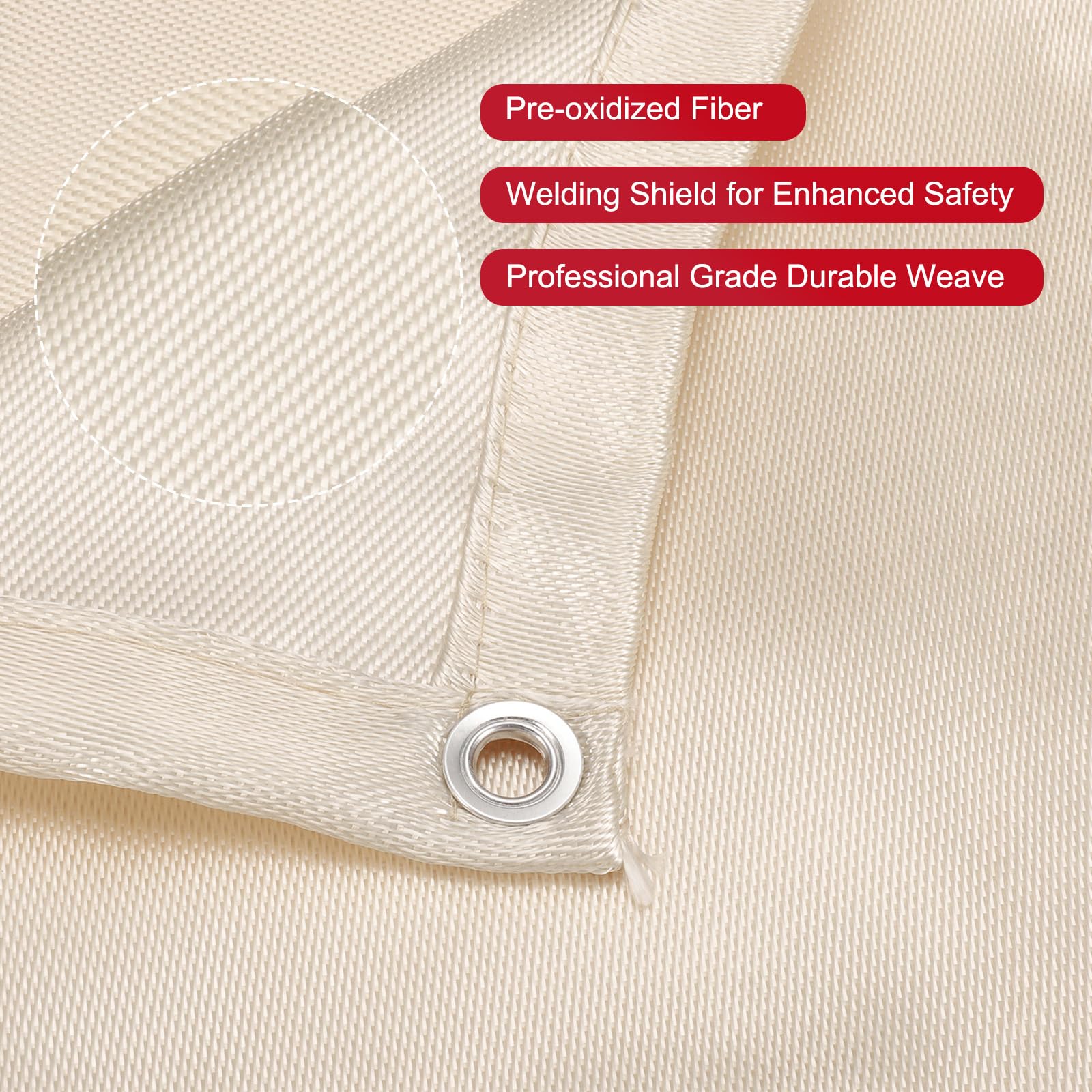 QUARKZMAN 2 Pcs Manta De Soldadura Ignífuga 180x120 Cm Tela De Fibra De Vidrio Resistente Al Calor Manta Protectora contra El Fuego Suministros De Protección Parrilla 0.6 Mm De Grosor Dorado