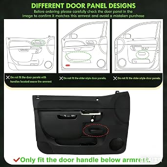 22818465 Front Left Driver Side Armrest Repair Fit for 2010-2013 Chevrolet Silverado 1500, 2010-2014 Silverado 2500 HD, 2010-2014 Silverado 3500 HD ; 2010-2013 GMC Sierra 1500