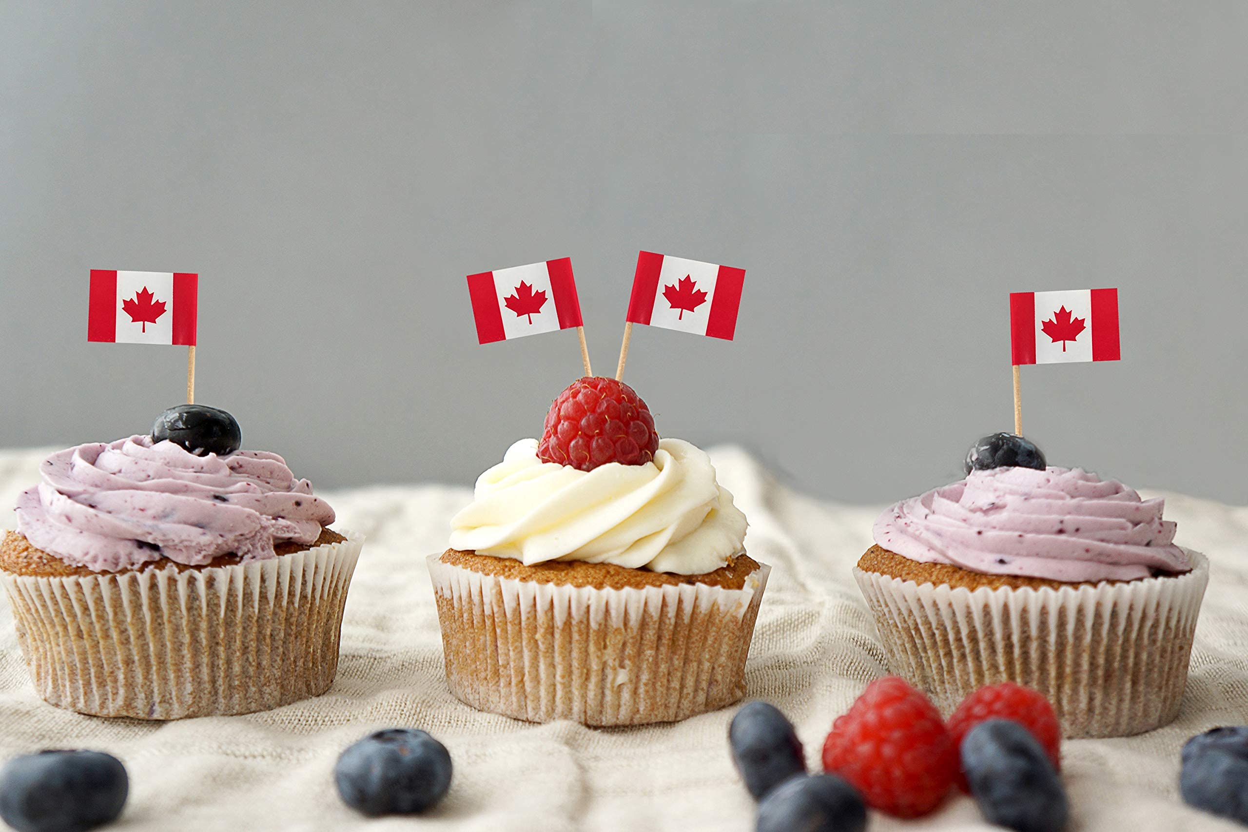 100 Bandierine Canada Per Stuzzicadenti: Mini Decorazioni Per Cupcake, Torte E Cocktail - Festa A Tema Canadese - 6