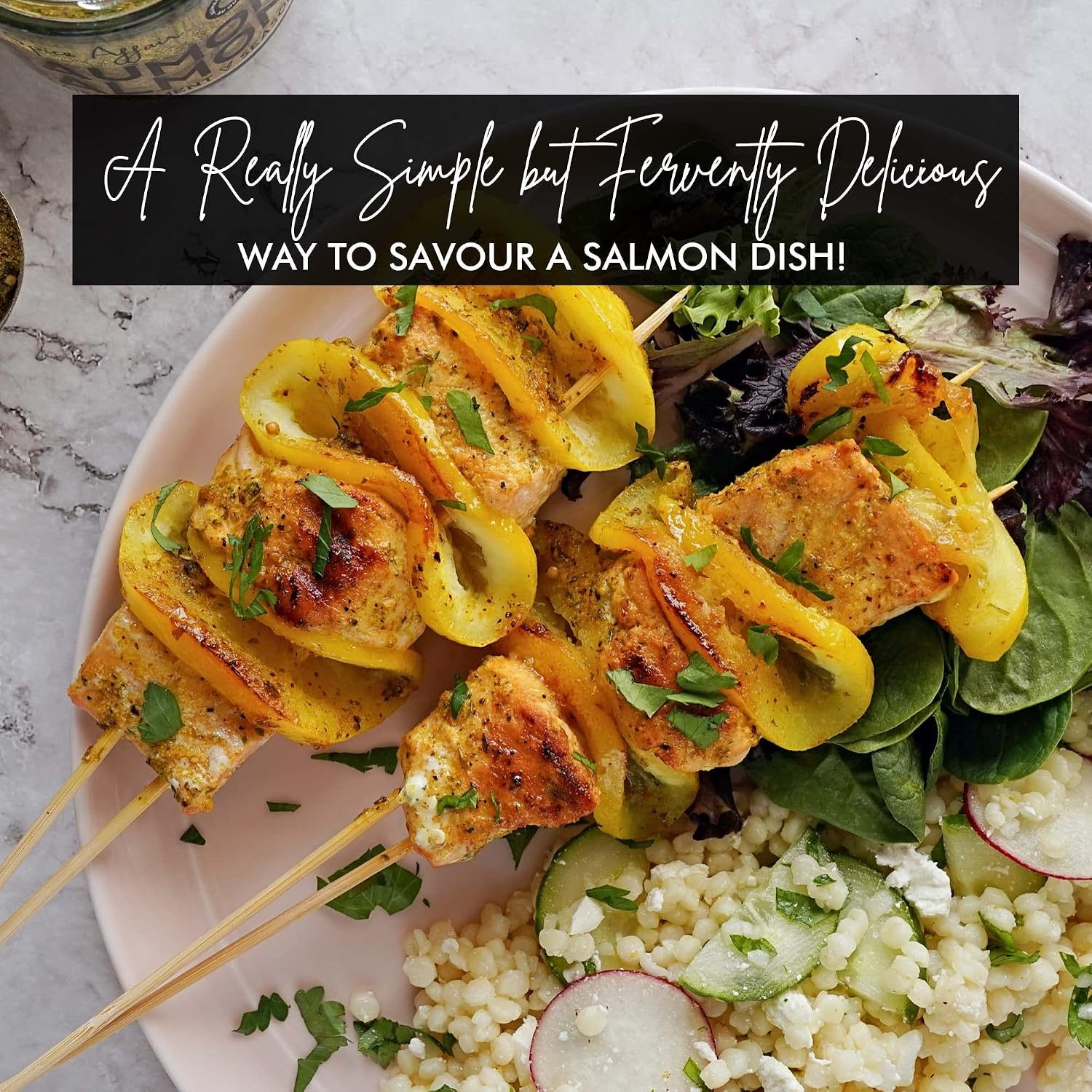 A Spice Affair Salmon Seasoning | Savoury, Herb & Citrus Seafood Blend | Perfect for Salmon, Fish, Shrimp & Vegetables | All-Natural, Non-GMO, No Fillers | Large Shaker 500 g (17.6 oz)