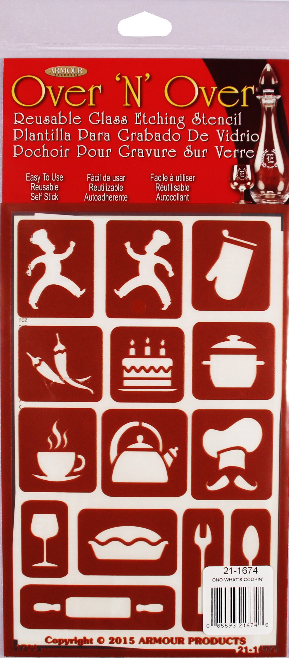 Armour ARM21.1674 Over N Over Stencil What's Cooking