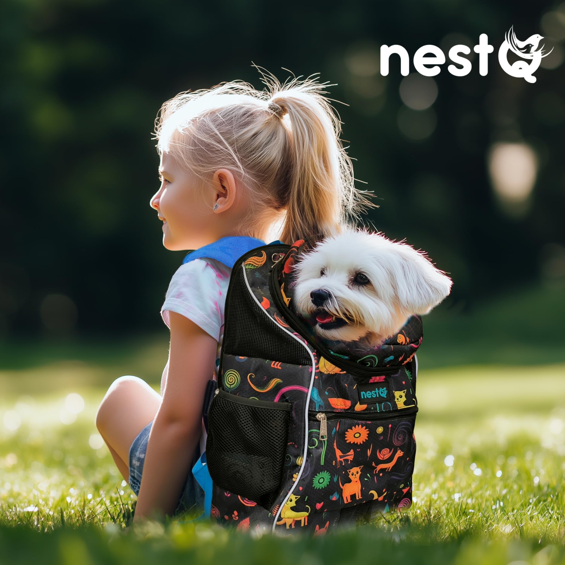 Mochila Transportín Mascotas Perro Gato hasta 3kg 43x30x20cm | hasta 3kg, 43x30x20cm, para gatos/perros