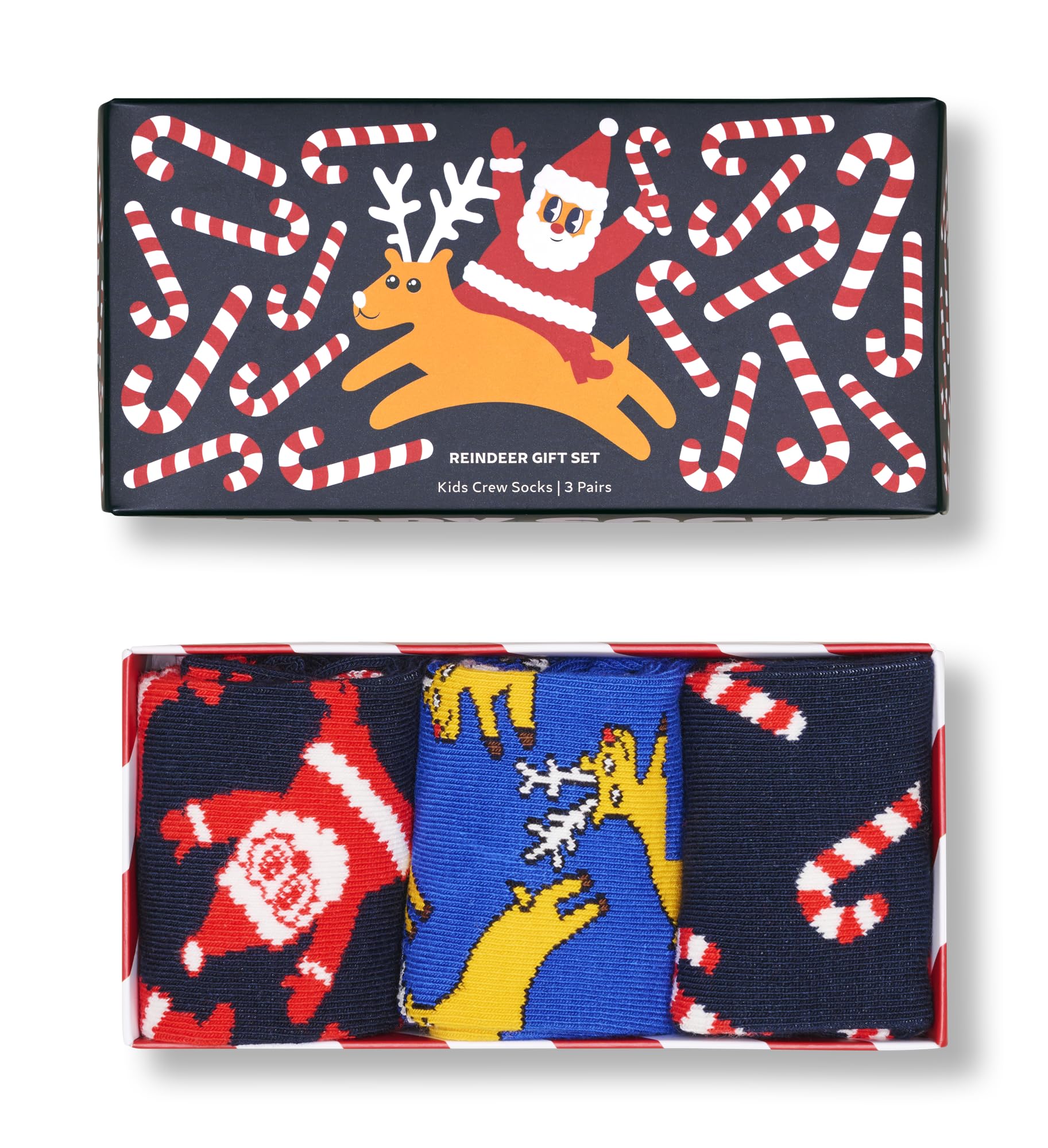 Happy Socks Kids 3-pack Santa And His Helper Gift Set Chaussettes Mixte (lot de 3)