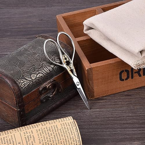 Miniatura 2 de Tijeras de sastre, tijeras de tela duradera de acero inoxidable resistente al desgaste, mango de aleación de zinc, mano de obra fina, tijeras de