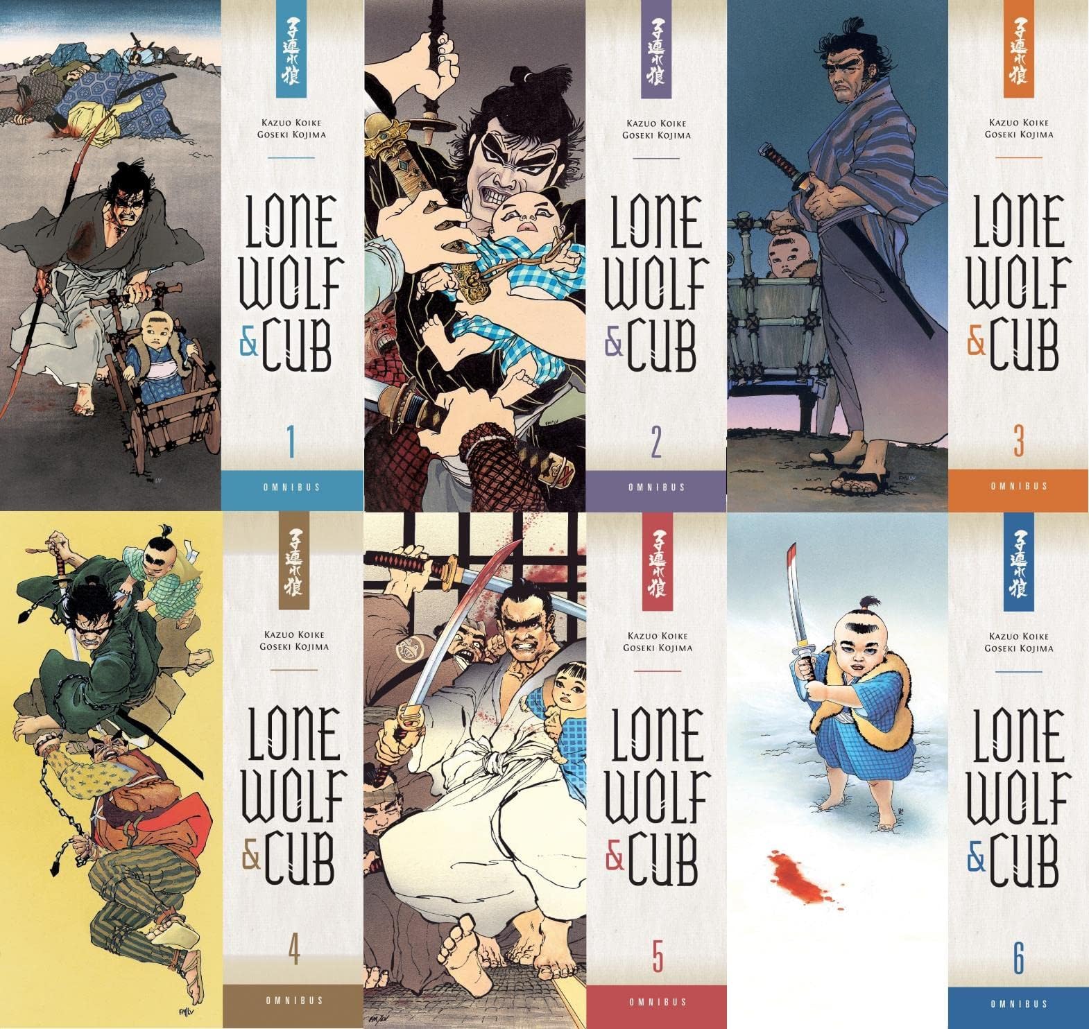 Lone Wolf and Cub Omnibus Edition 6-book Manga Set Vol. 1-6