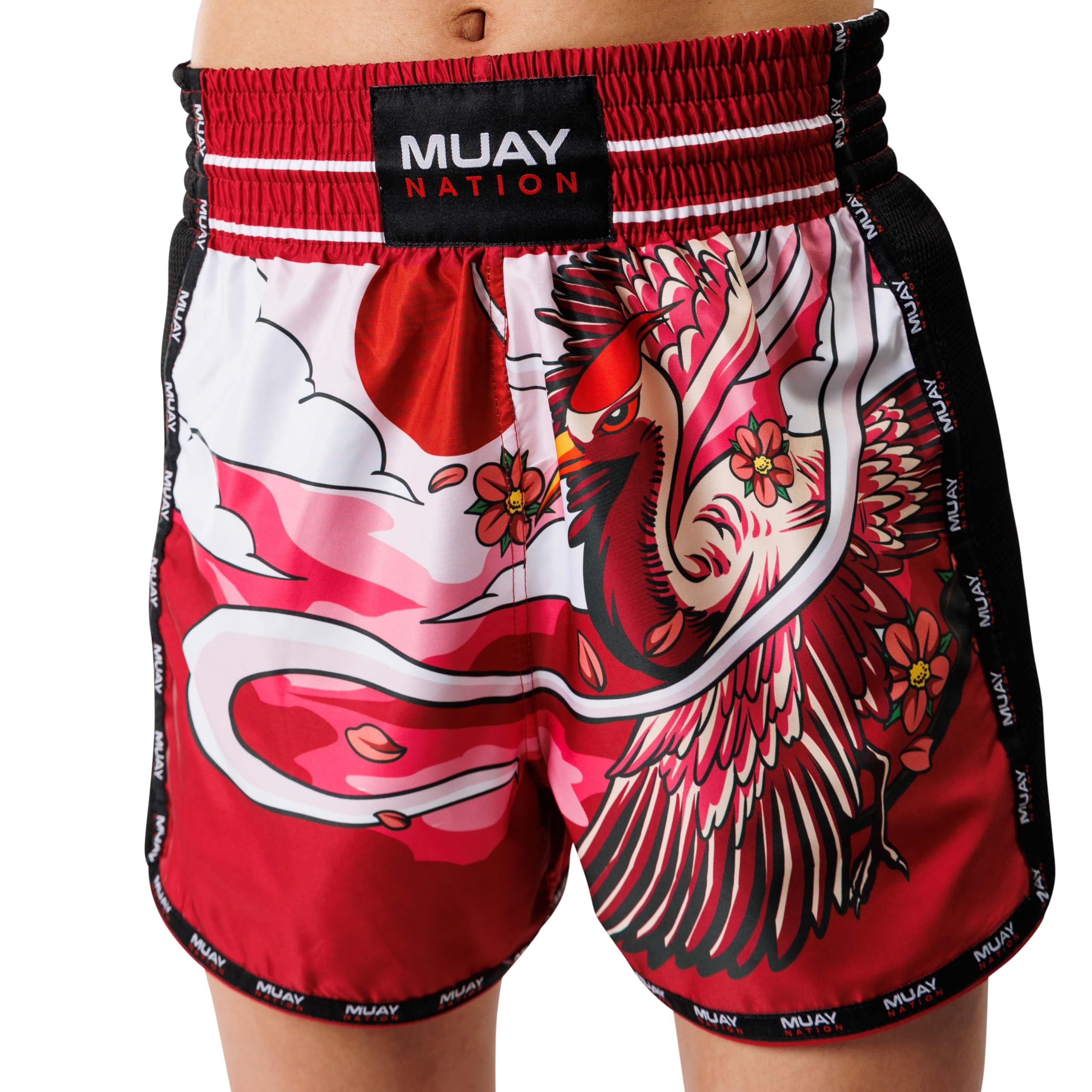 Pantaloncini da Muay Thai per uomo e donna, taglio aderente, per MMA, boxe, kickboxing, abbigliamento per arti marziali