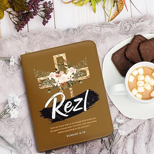 Miniatura 6 de Funda para Biblia personalizada de 10 x 7 pulgadas, crea tu propio diseño, funda de Biblia personalizada y funda de transporte con asa, fundas de