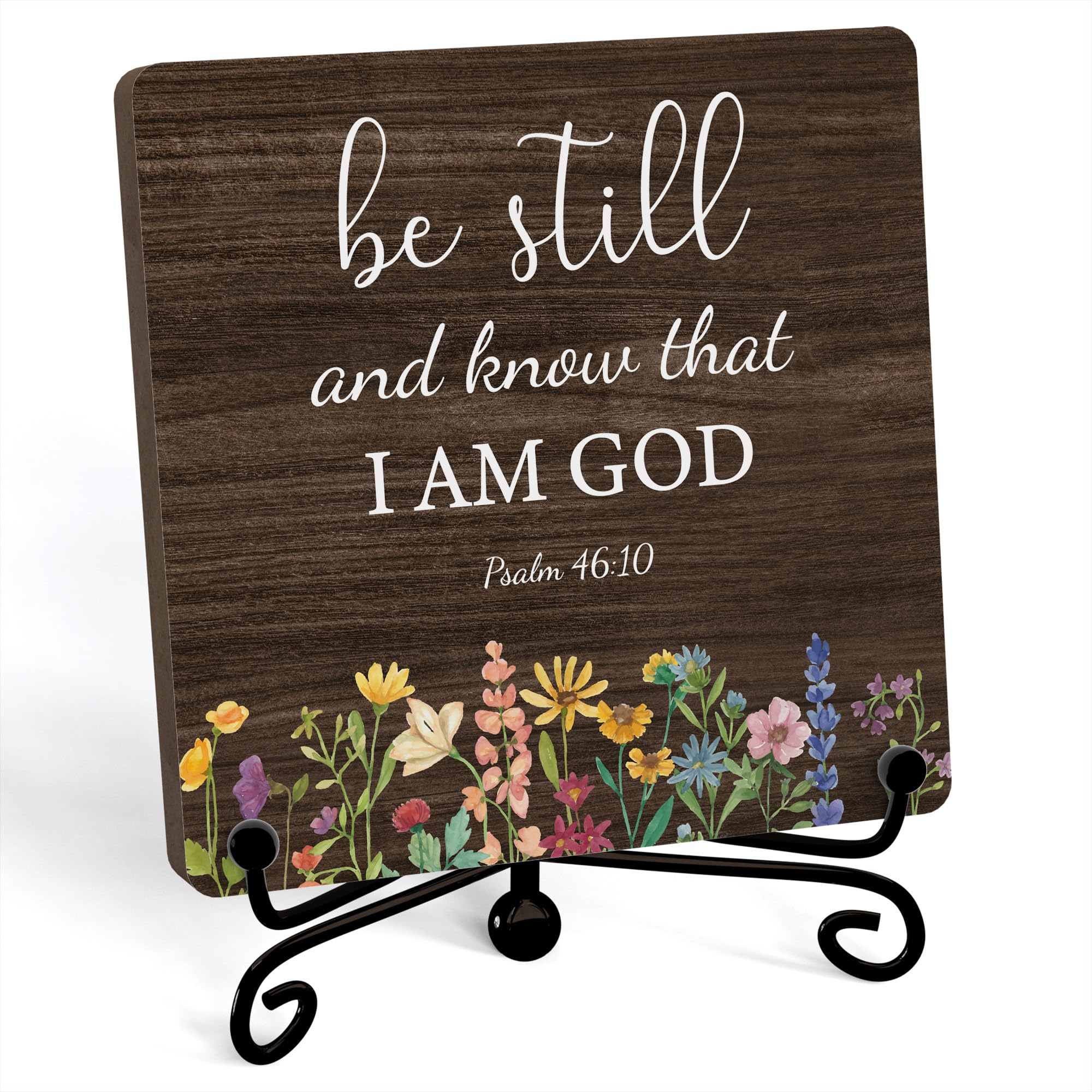Inspirational Christian Desk Decor Be Still And Know That I Am God Rutsic Sign Desk Decorations For Office