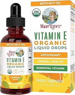 MaryRuth Organics USDA Vitamin E Liquid Drops | 2 Month Supply | Immune Support, Bone & Joint Health, Cognitive Health for Adults & Kids | Sugar Free | Vegan | Non-GMO | Gluten Free | 2oz