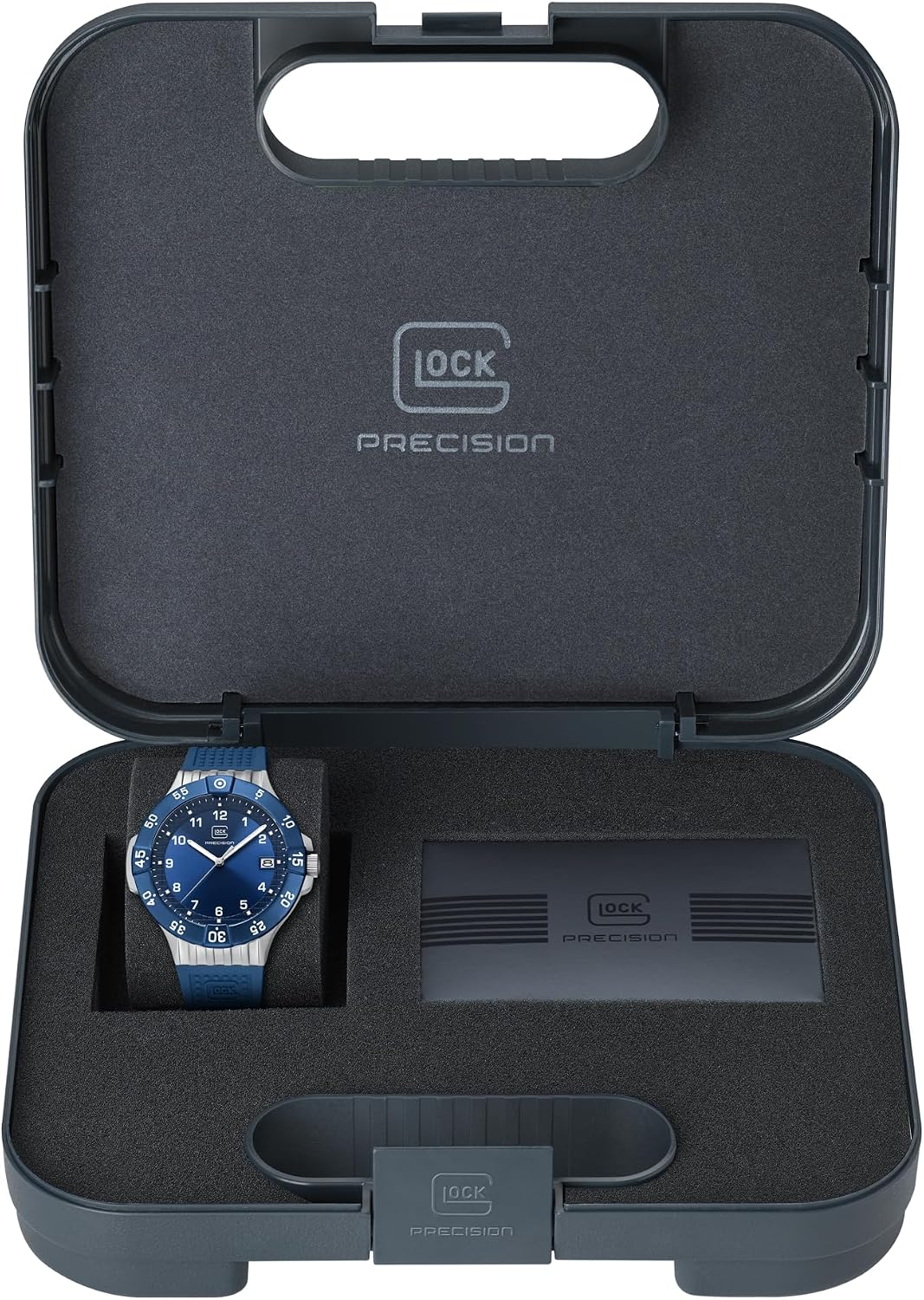GLOCK Men's Quartz watch | 43mm case | Wristwatch with steel case and date display |Watch with Swiss Super-LumiNova pointers and indices | GW-15