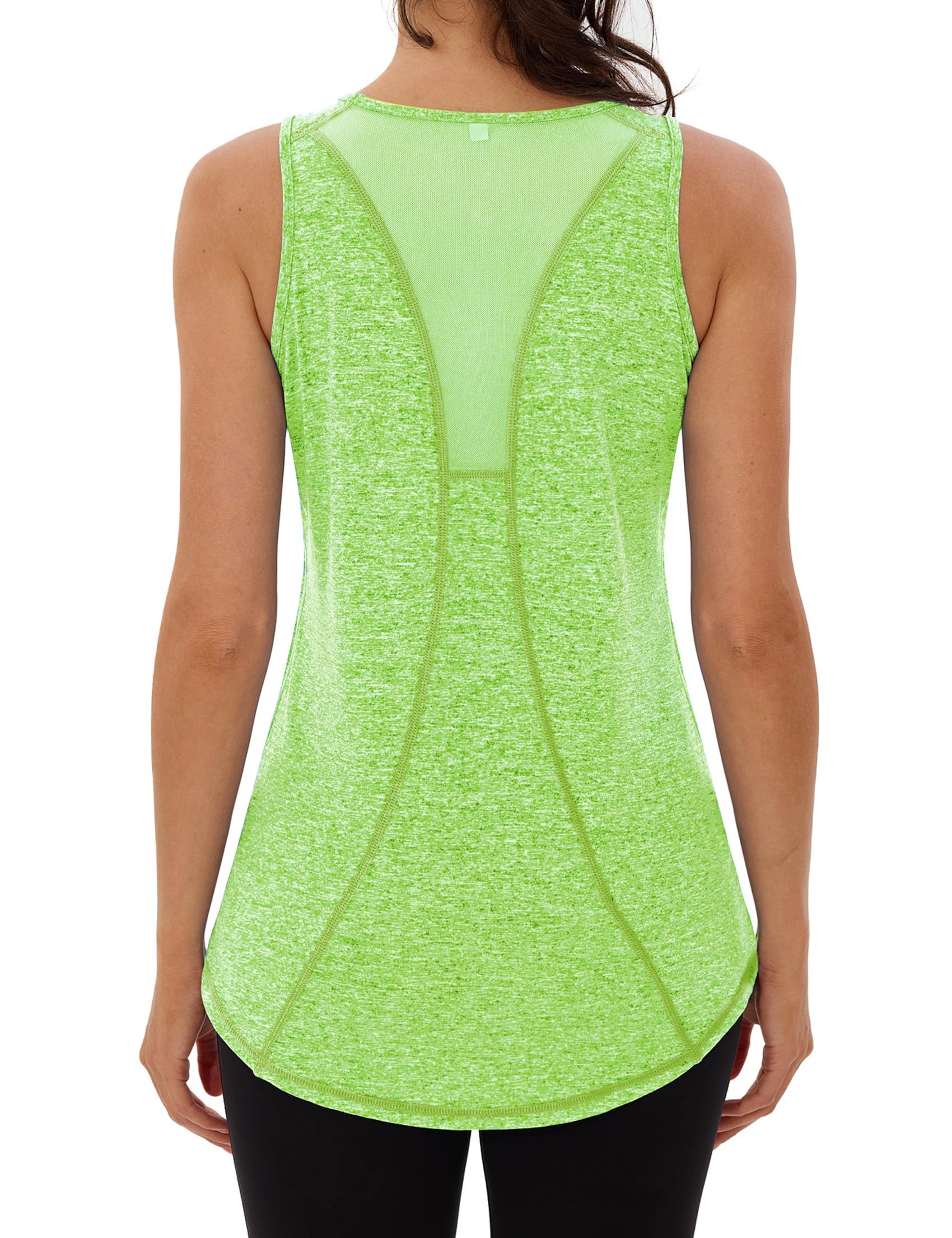 Wayleb Camiseta sin Mangas de Fitness para Mujer Espalda de Malla Chaleco Deportivo para Mujer Deportivo Yoga Tops Camisetas Tirantes para Correr — view 13