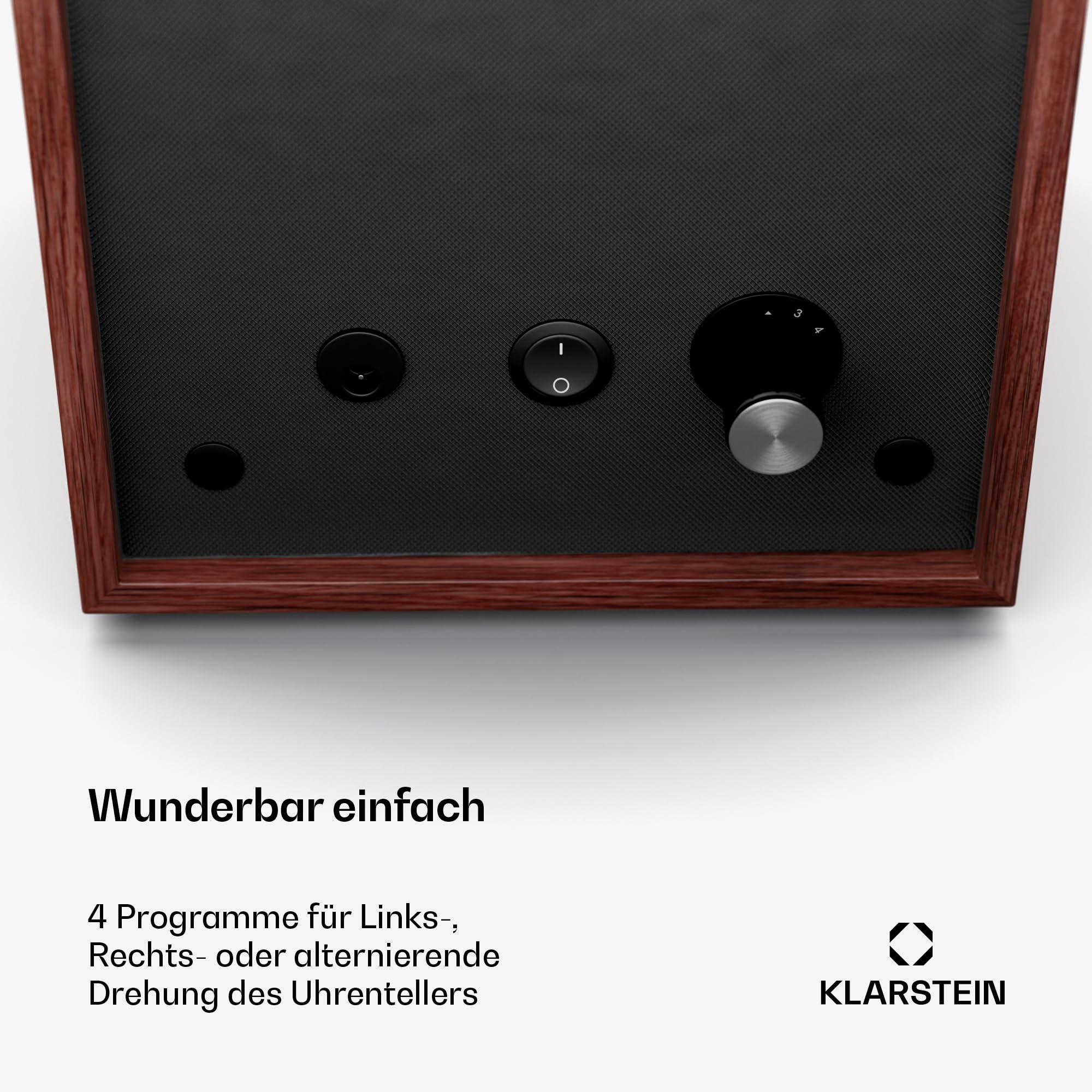 Klarstein Uhrenbeweger für Automatikuhren, Automatik-Uhrenbeweger für 1 Uhr mit Acryl-Tür, Automatischer Blaue LEDs, Watch Winder mit 4 TPD Einstellungen