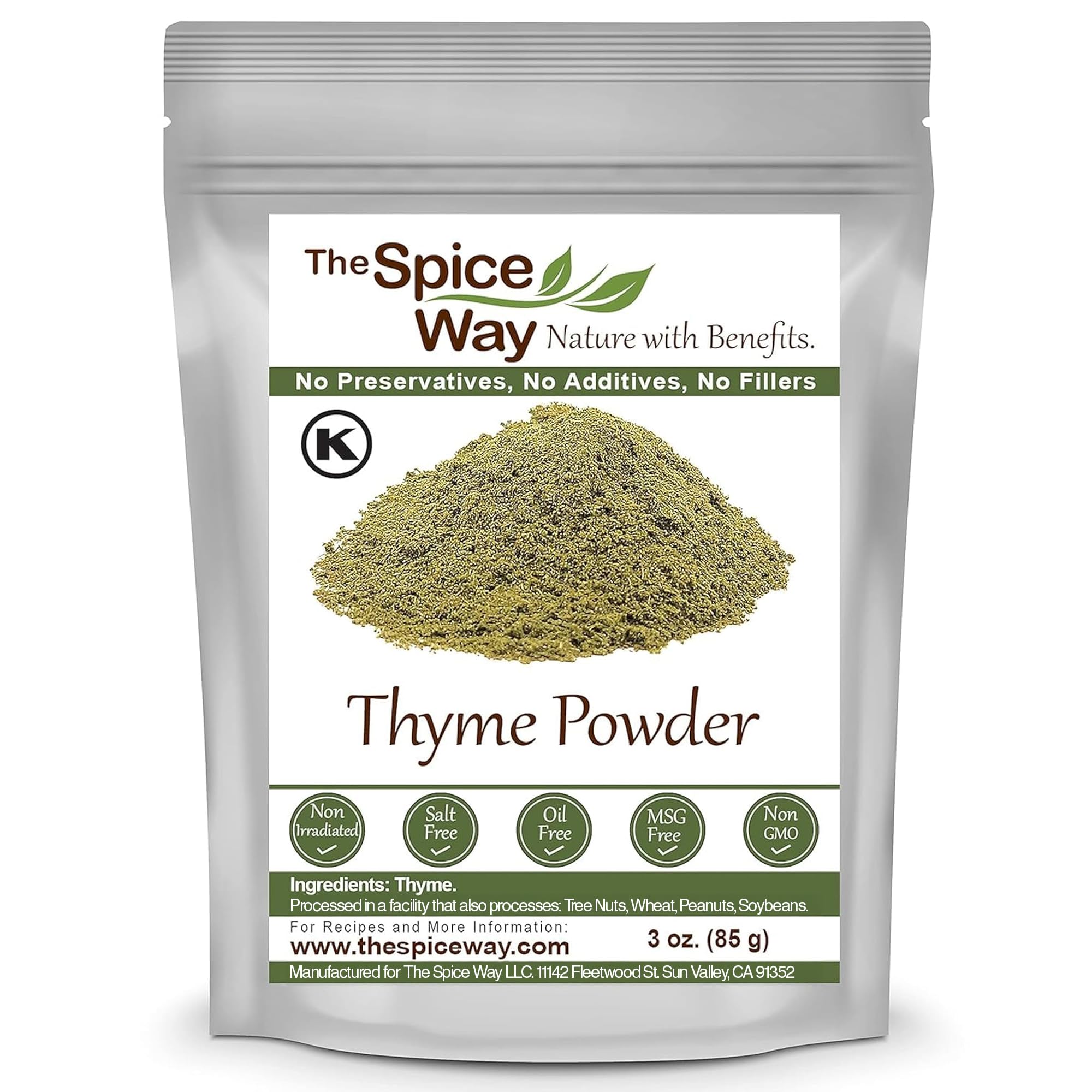 The Spice Way Thyme Seasoning Ground - (3 oz) Made from premium fresh thyme
