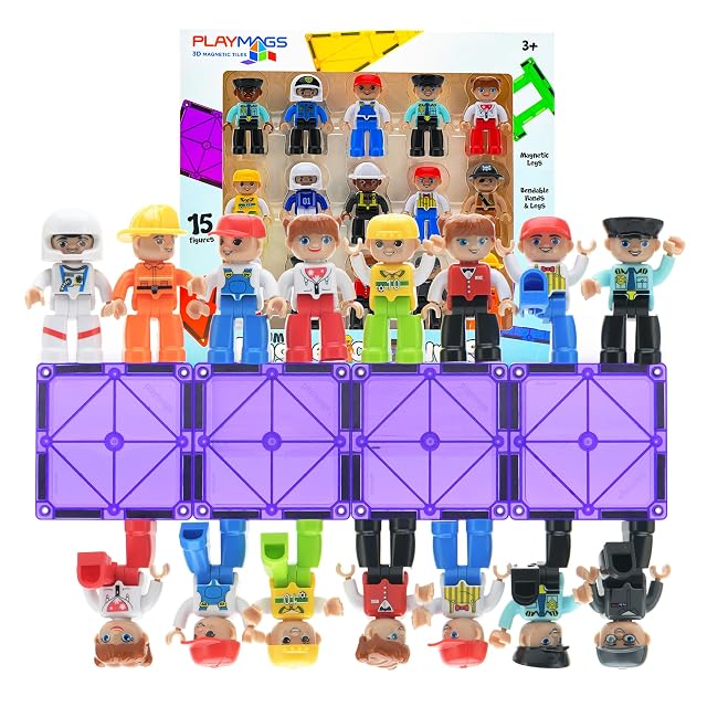 Foto 7 de 7 de Playmags Juego comunitario de Figuras magnéticas Grandes de 15 Piezas