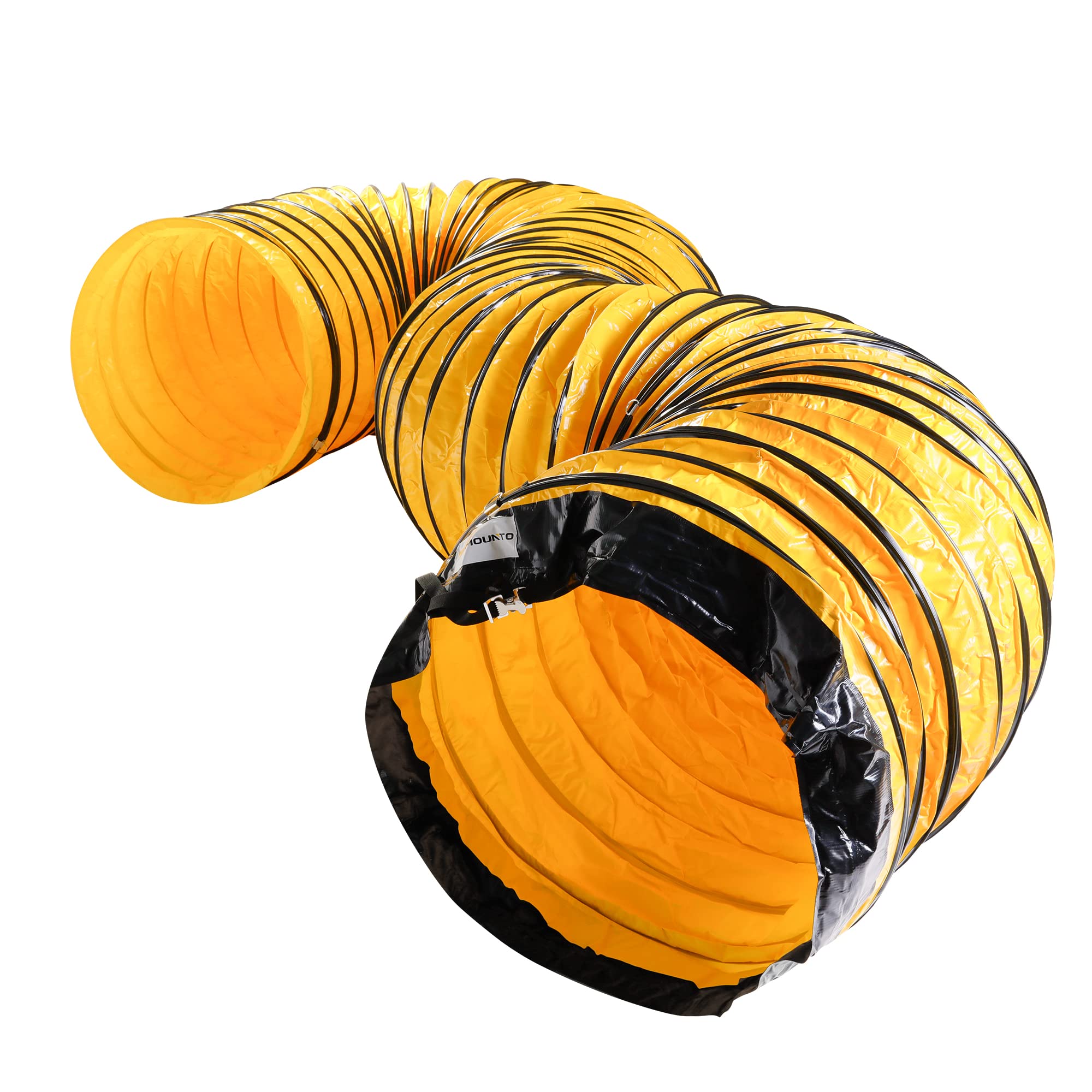 PVC Flexible Air Hose Duct 10" X 25ft - Flame Retardant Ventilation Hose For Fans, Blowers, HVAC With Rope & D-Ring - View #5