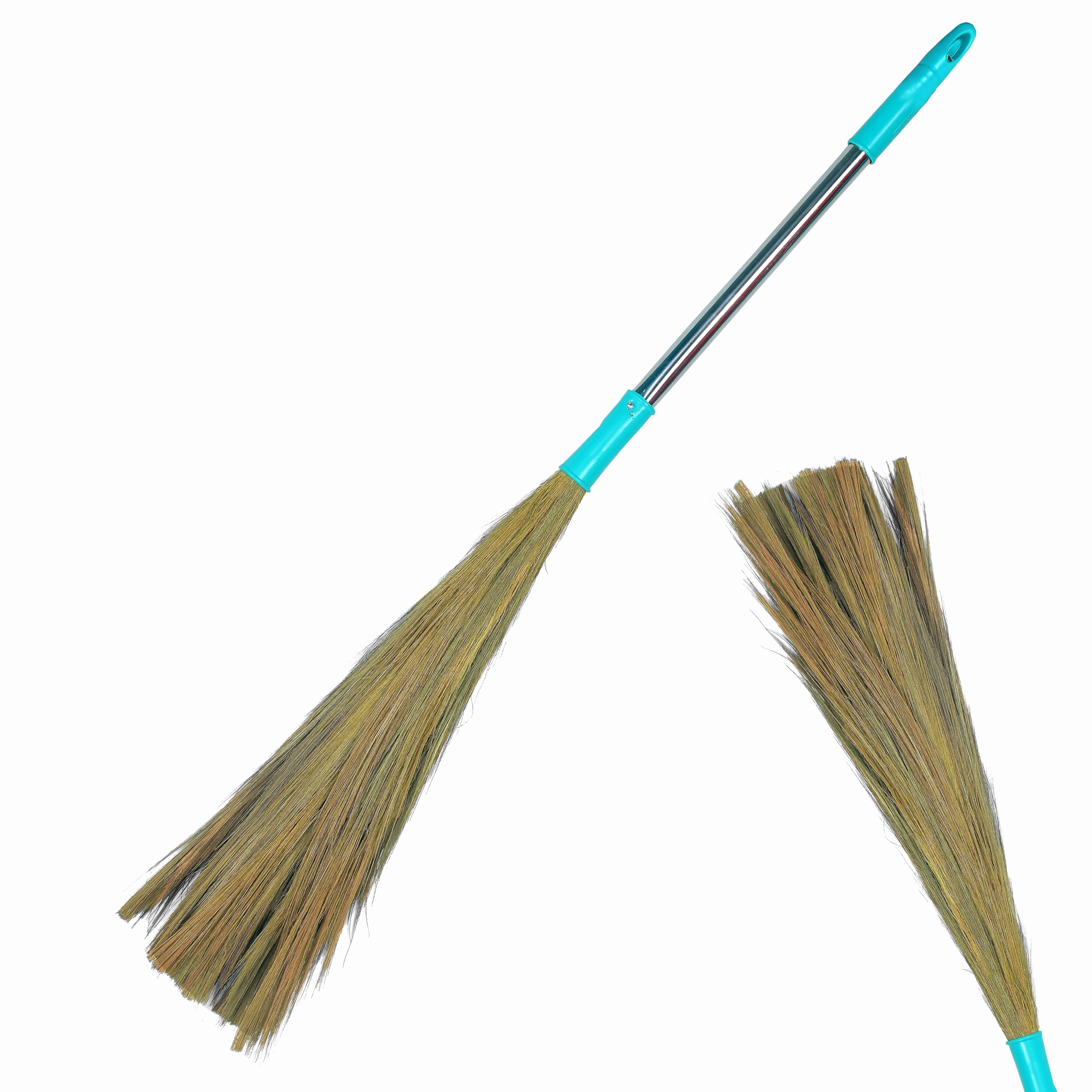 UMD Grass Broom with Stainless Steel Handle, Lightweight Design, Dust-Free Natural Grass, Long-Lasting (1)-picture-31