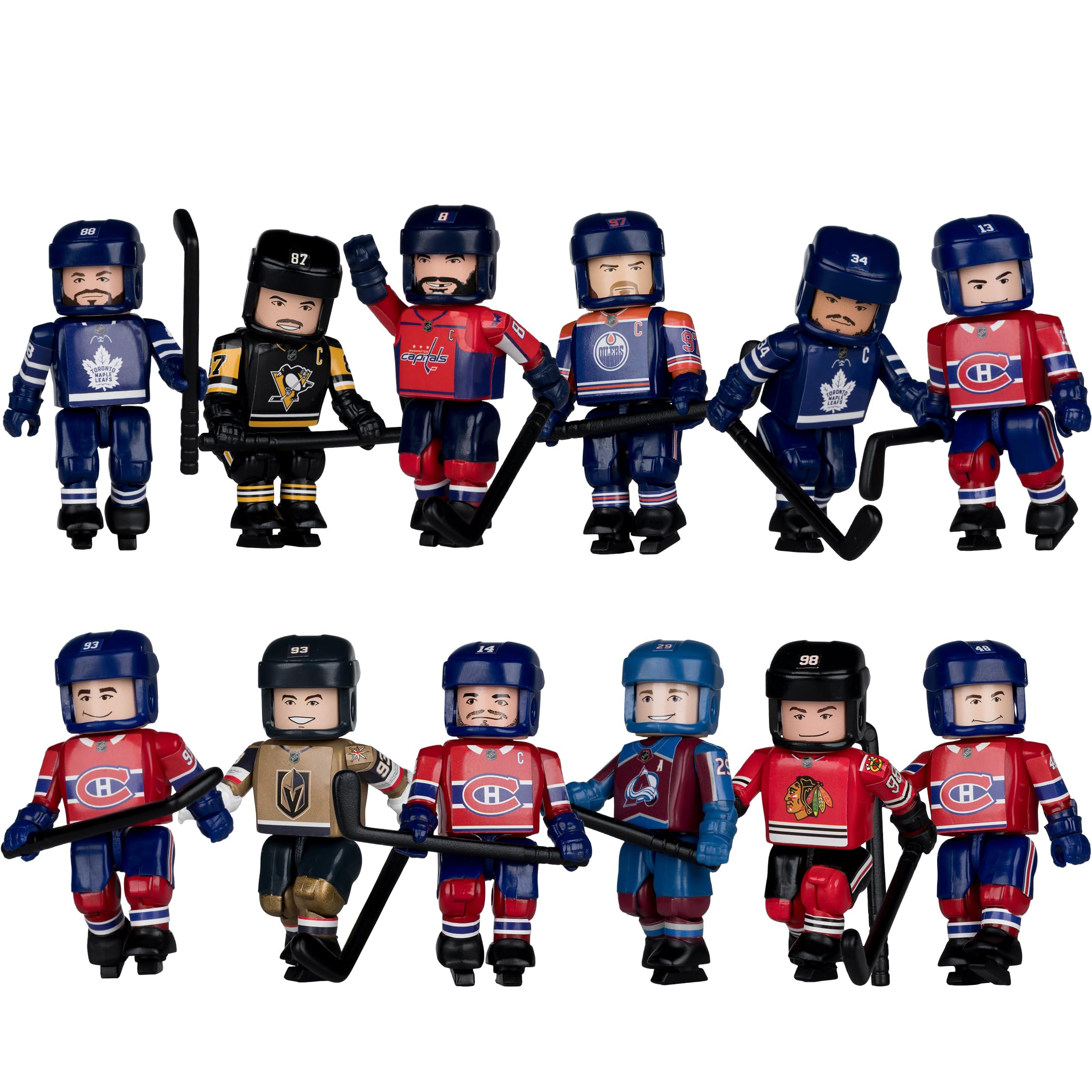 McFarlane Toys - NHL Construct-a-Figure Random Blind Bag 3-Pack, 2 pollici Figure