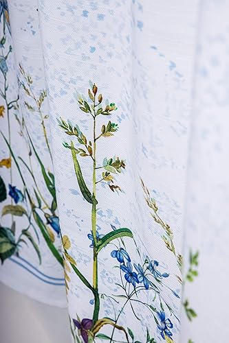 Miniatura 9 de Maison d' Hermine Juego de cortinas de cocina para ventanas 100% algodón Juego de cenefas de cocina para el hogar 2 niveles (71 cm x 91 cm) y 1