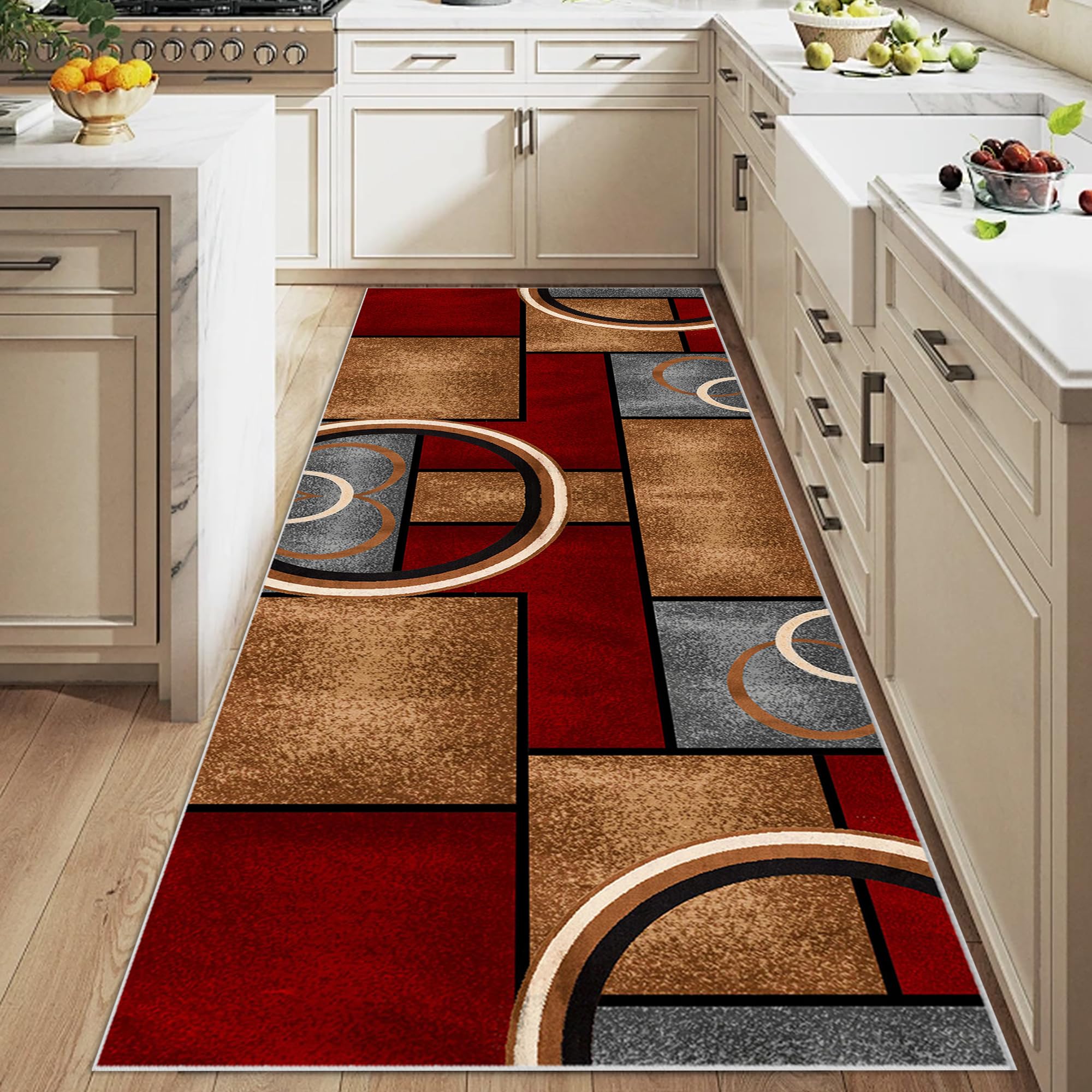 Tapis de cuisine devant évier lavable et doux avec envers antidérapant