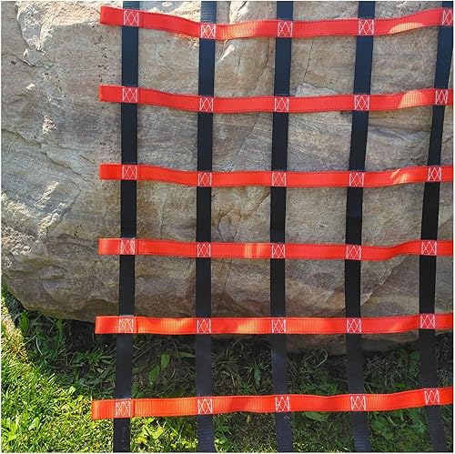 DREAMOSA Red de escalada para niños, red de escalada para exteriores, escalera de seguridad, red de poliéster ninja, escalera de cuerda de carga