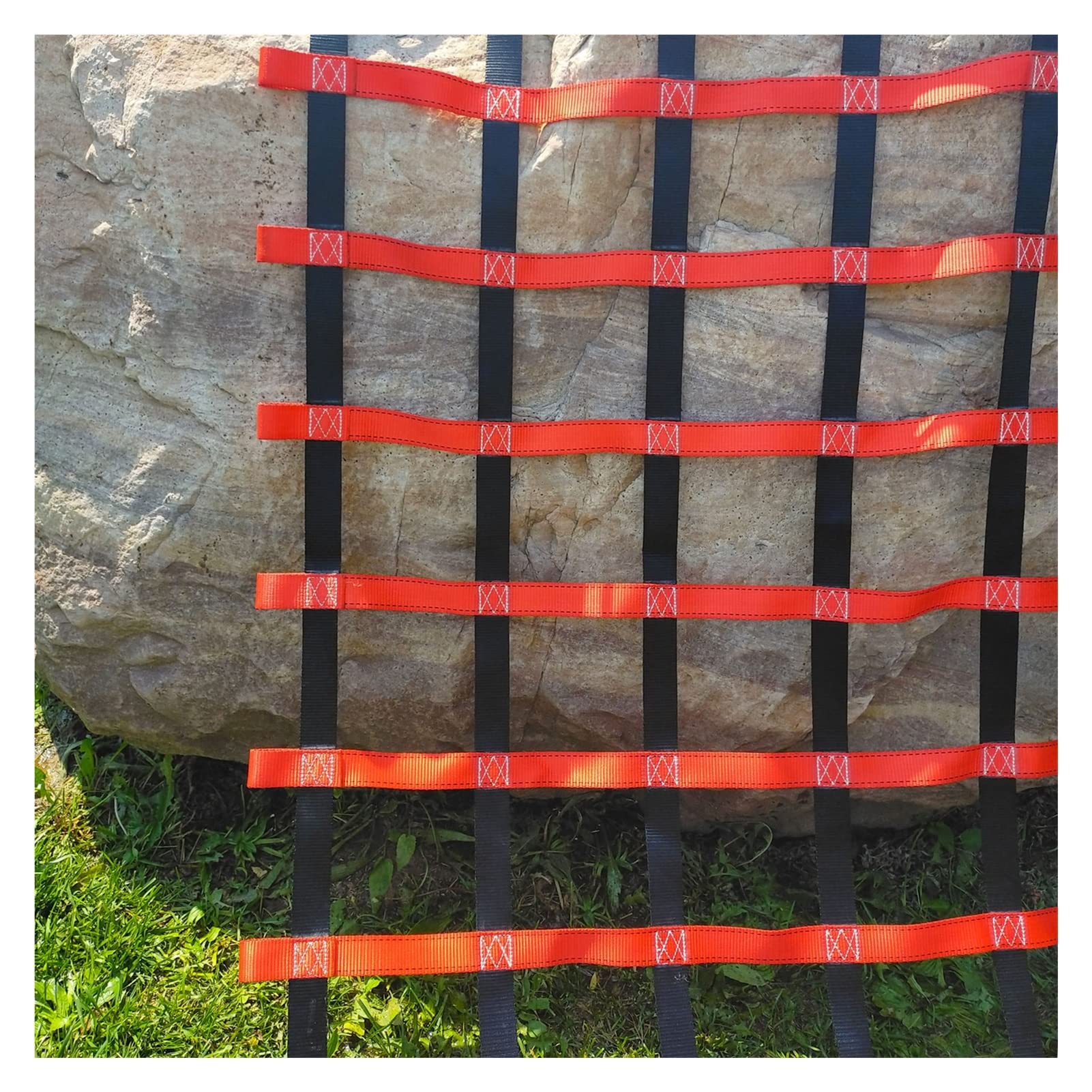 Siatka do wspinaczki na świeżym powietrzu dla dzieci – 3 x 8 m wytrzymała poliestrowa siatka bezpieczeństwa w dżungli idealna do treningu drabiny Slackline i placu zabaw, idealny sprzęt do zabawy