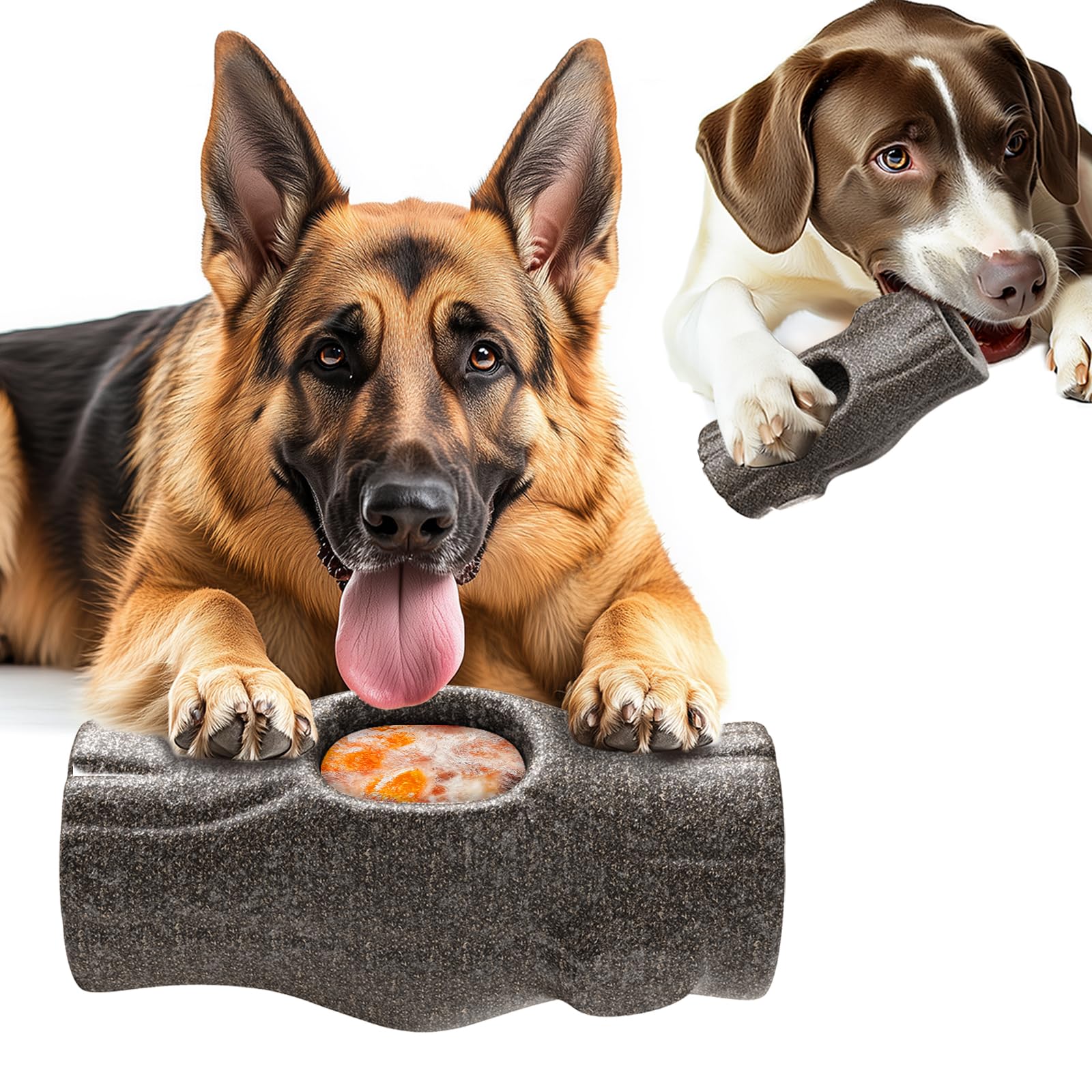 YXX-TECH Interactive Dog Chew Toy to Keep Your Aggressive Dogs Distracted Long Lasting, Safe and Low Mess Design Dog Toys for Large Dogs 25-75 lbs,with Free Treat Mold