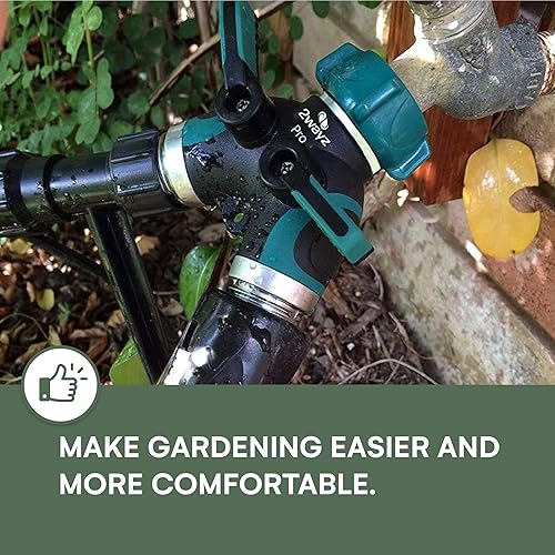 Miniatura 5 de 2 separadores de manguera de metal 2wayz Versión mejorada (2021) 100% seguro, atornillado y con rosca. Manguera y válvula de fácil agarre y mangos