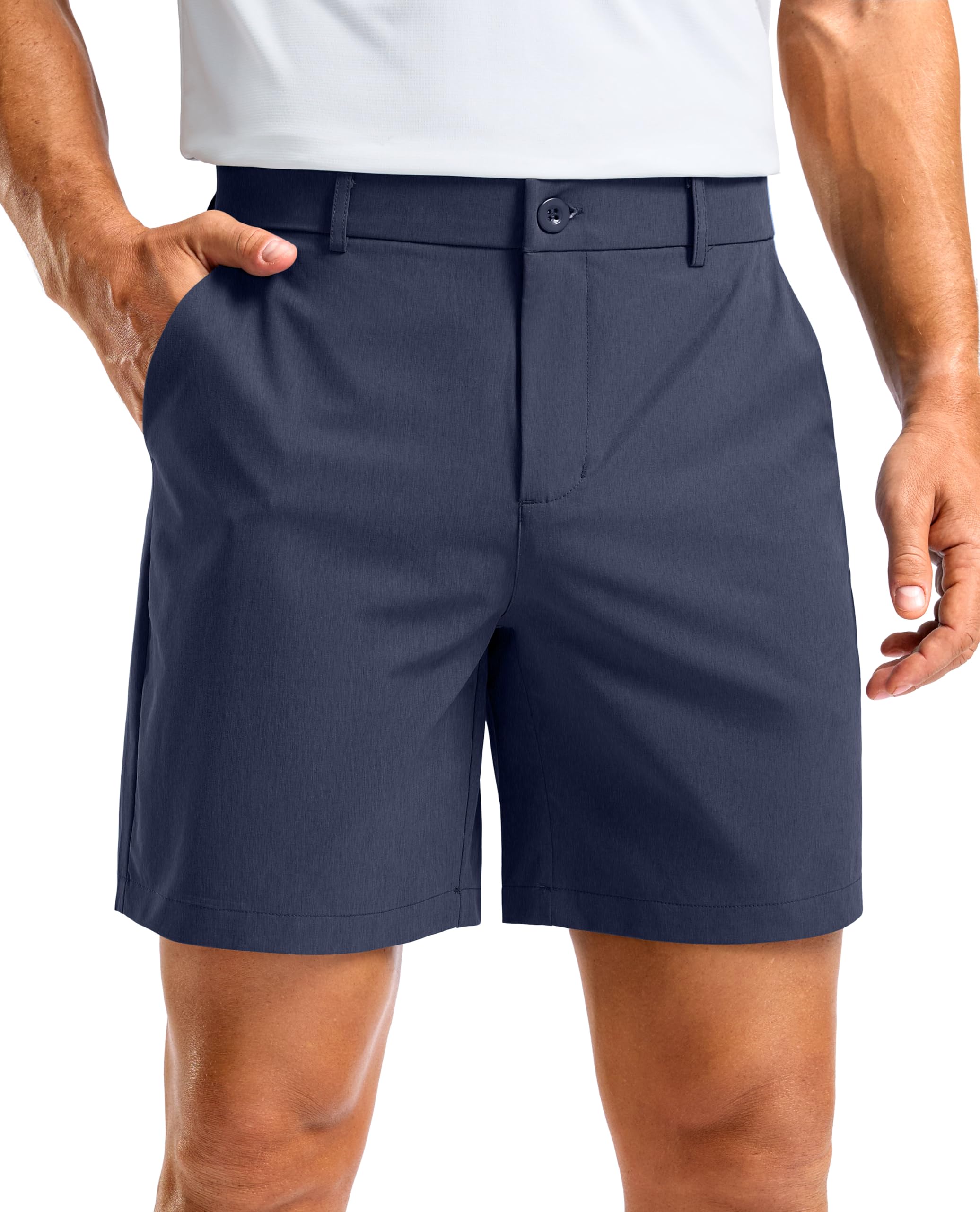 Soothfeel Men's Casual Shorts 5/7/9 Inch Golf Dress Shorts with 4 Pockets