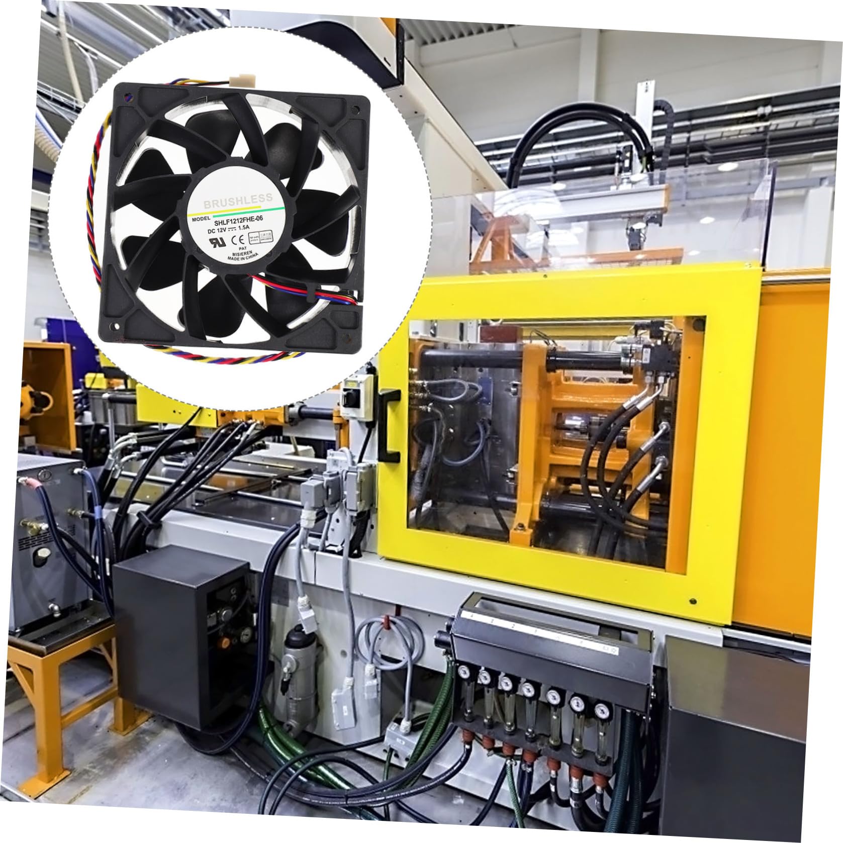 Ventola Pwm di Controllo Velocità 1, 5a 12v in Pbt Nera
