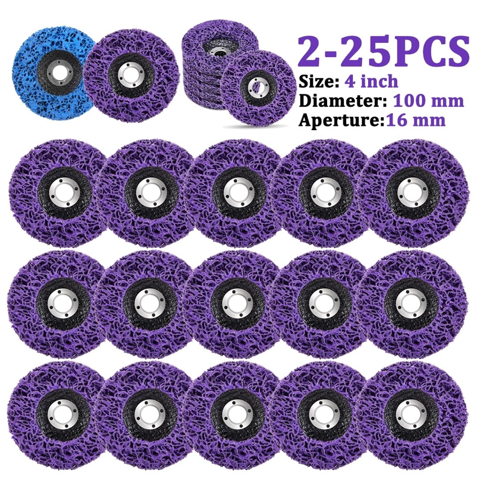 Lot de 2 à 25 disques à lamelles diamantés for meuleuse d'angle, 100 x 16 mm, Accessoires for meuleuse d'angle(Black 100mm,8PCS)