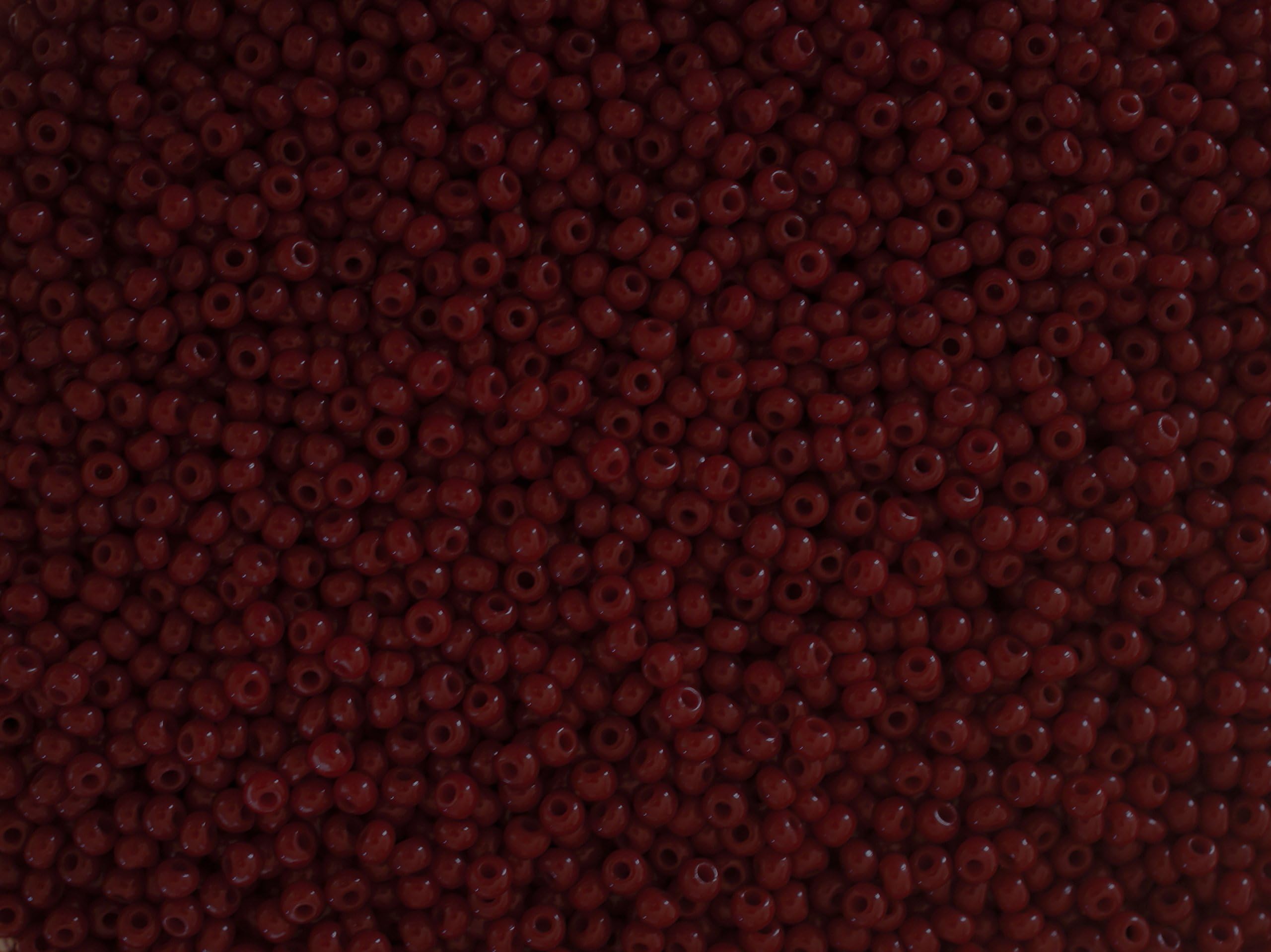 0.70oz (20 Grams) 11/0 Preciosa Czech Glass Seed Beads, Dark Red Opaque